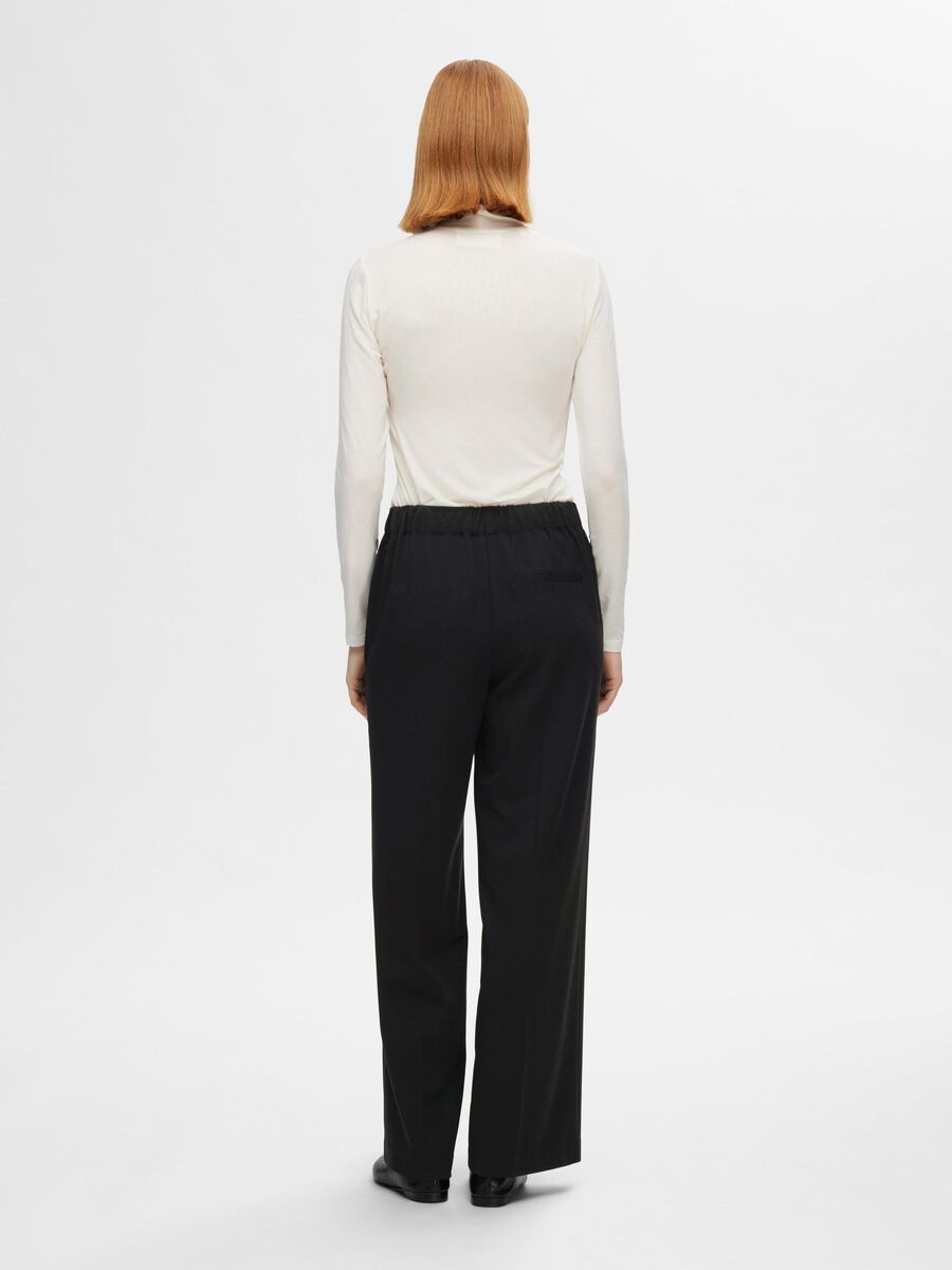 SLFEMMA-TARA MW WIDE PANT NOOS (Black)