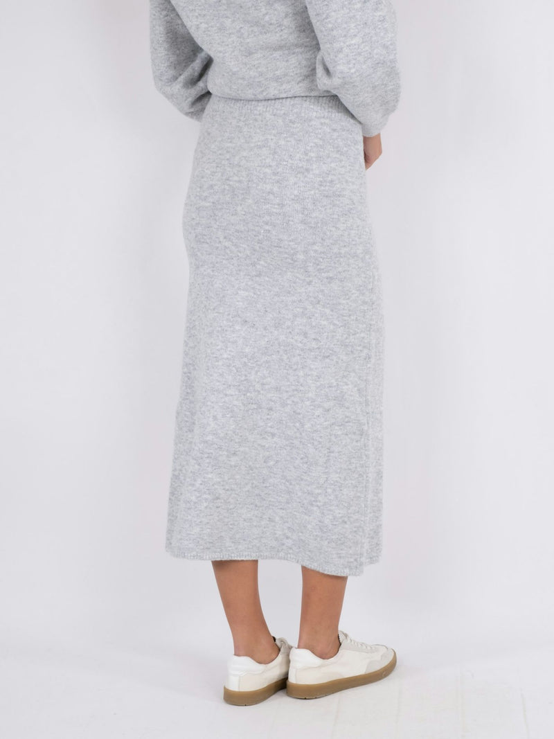 Ashanti Knit Skirt (103 Light Grey Melange)