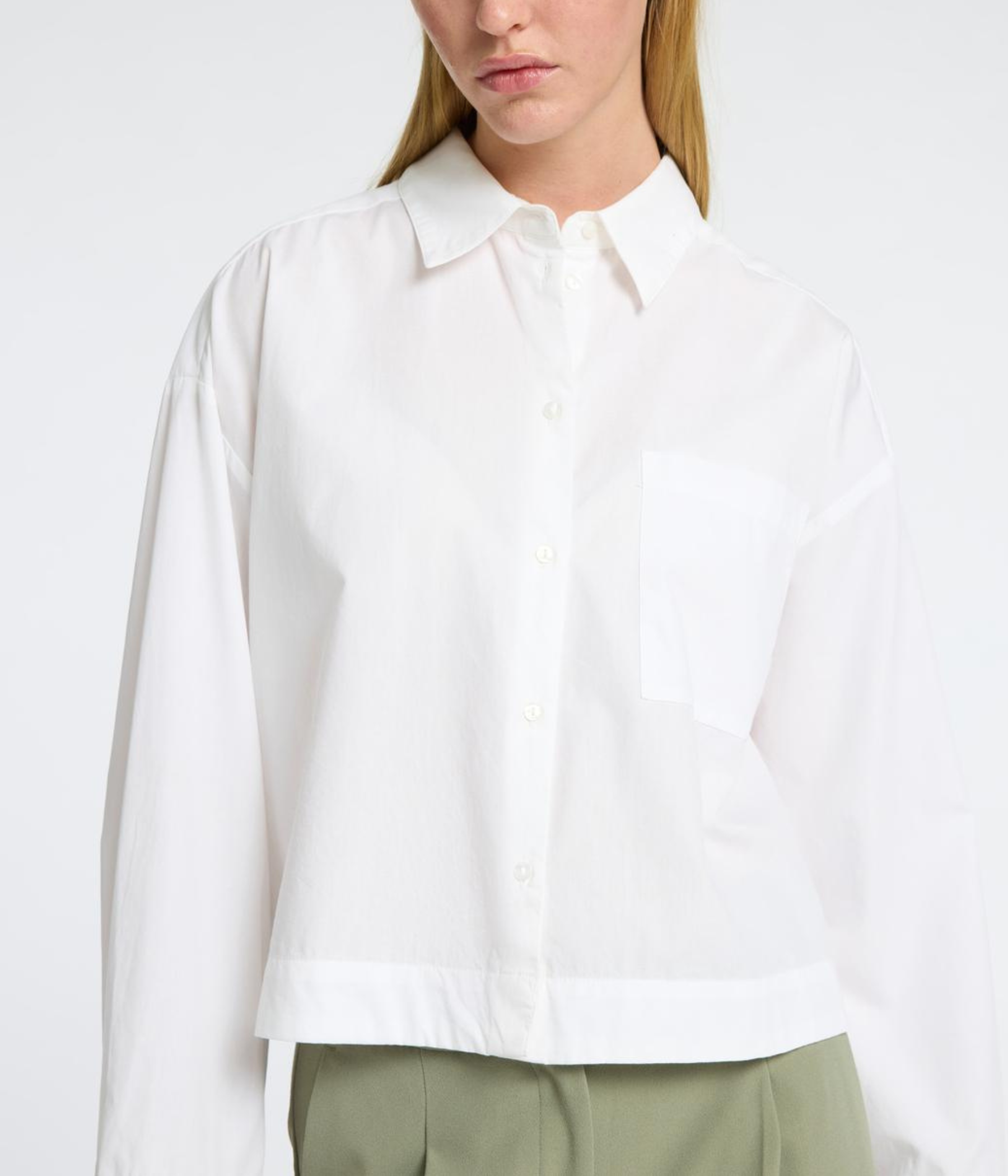 SLFASTHA LS CROPPED BOXY SHIRT  NOOS. (Bright White)