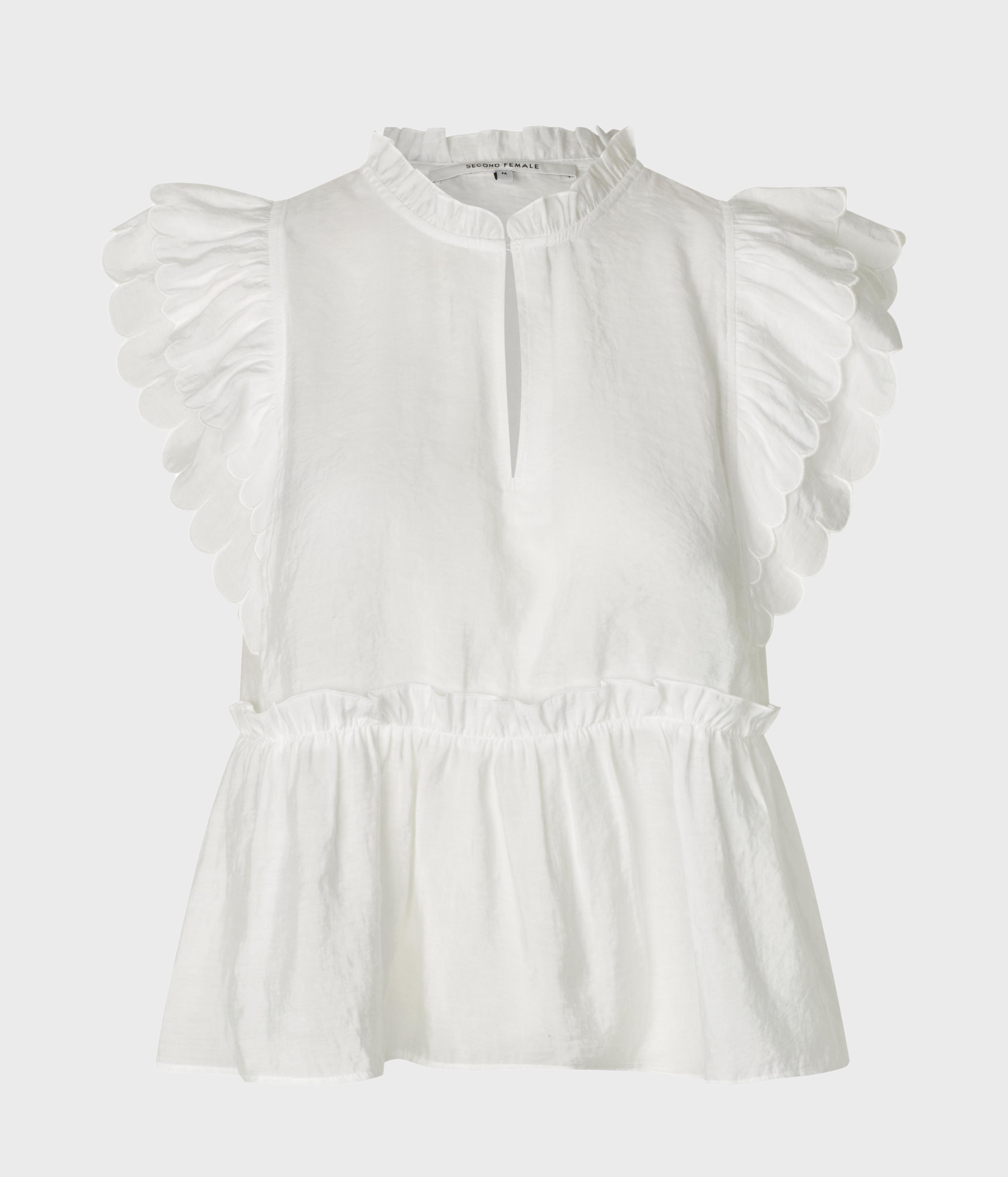Terra Frill Top (1016 White Alyssum)