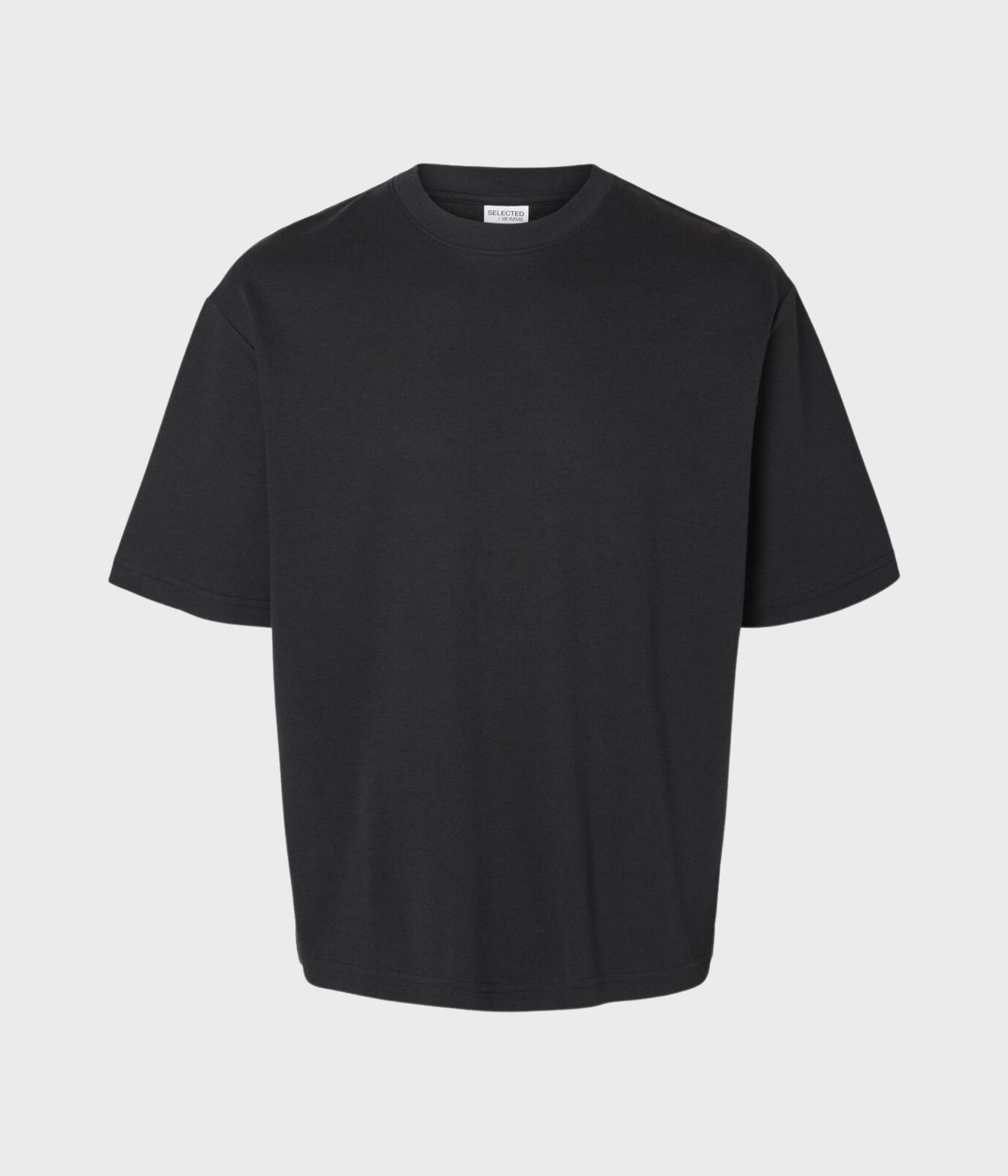 SLHLOOSEOSCAR SS O-NECK TEE NOOS. (Black)
