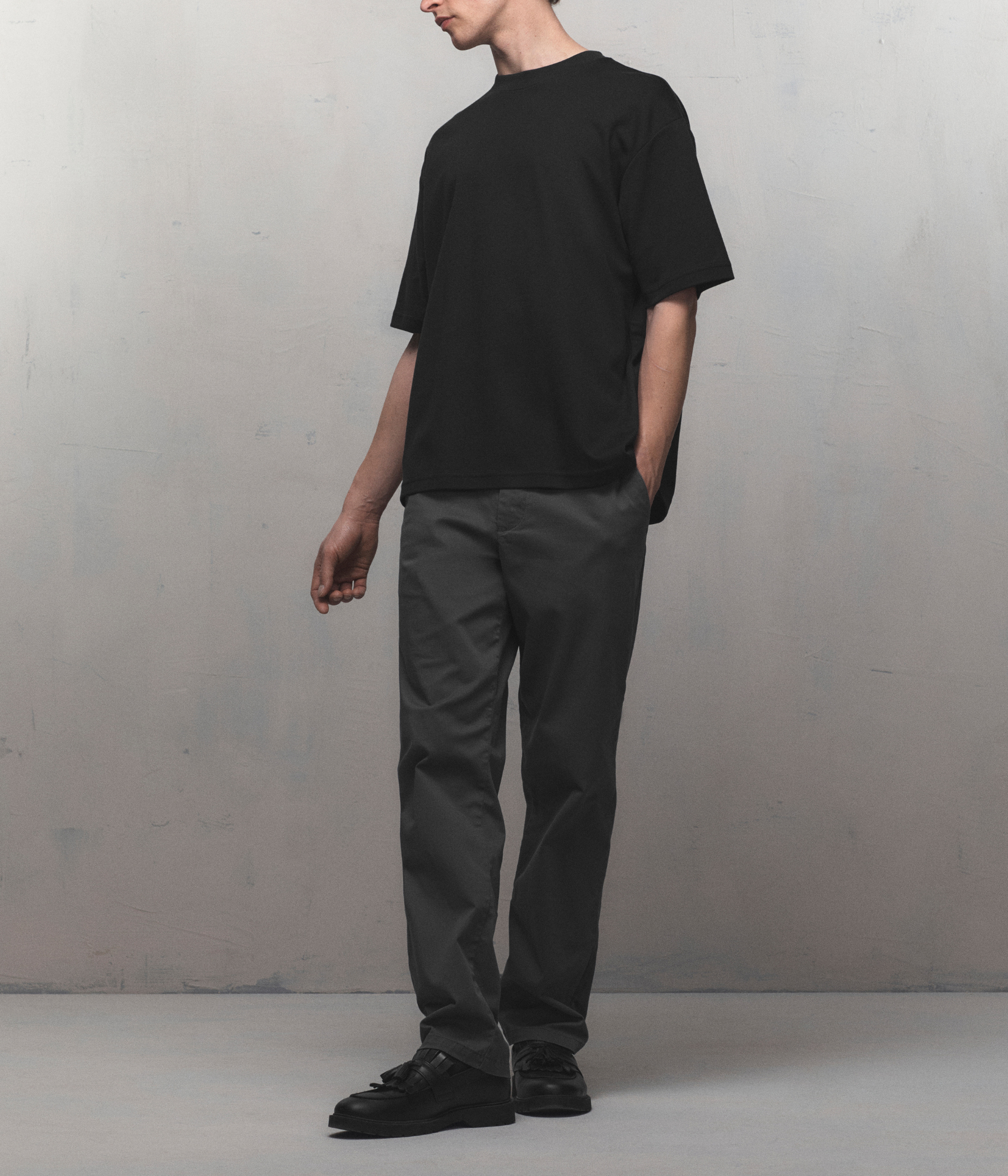 SLHLOOSEOSCAR SS O-NECK TEE NOOS (Black)
