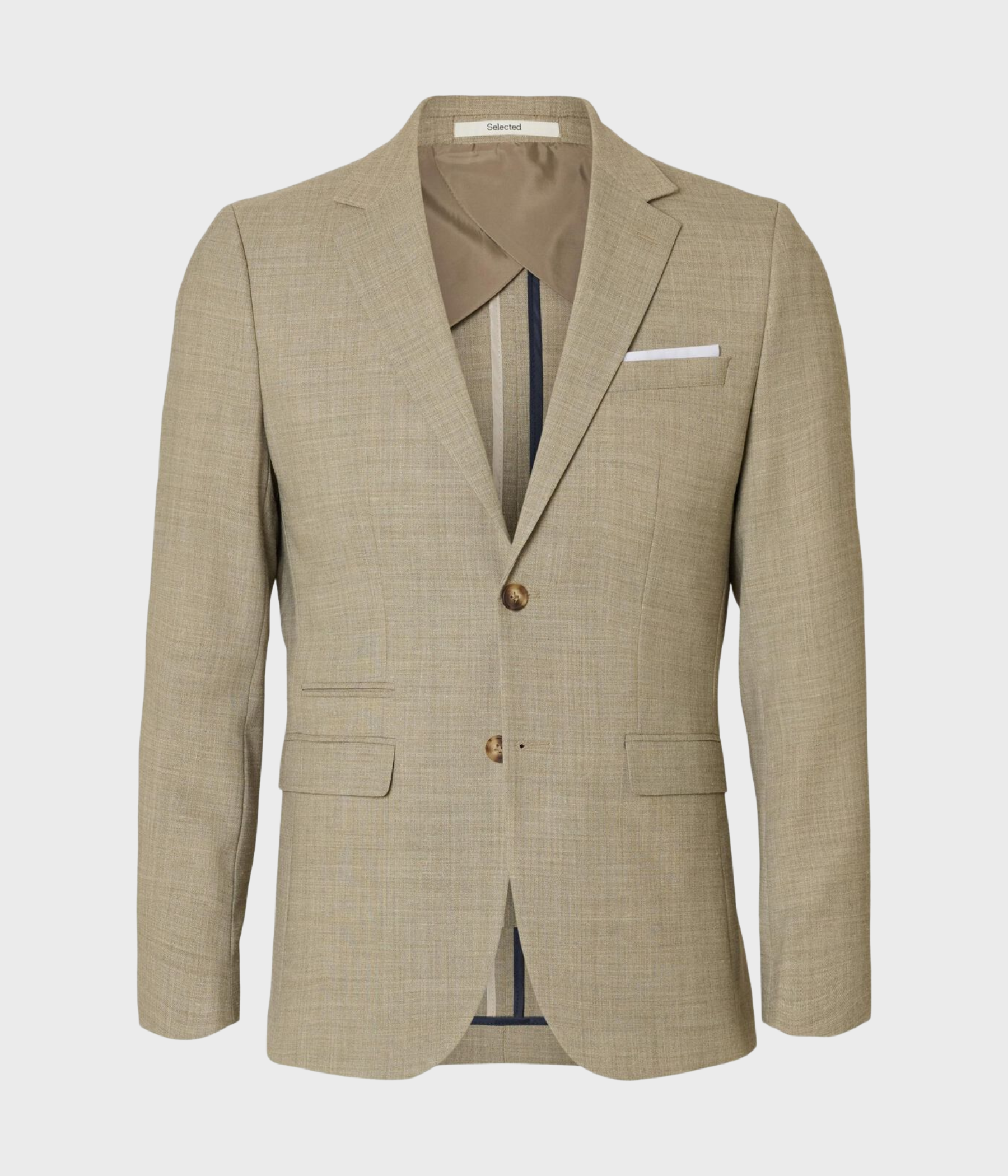 SLHSLIM-OASIS LINEN BLZ NOOS (sand)