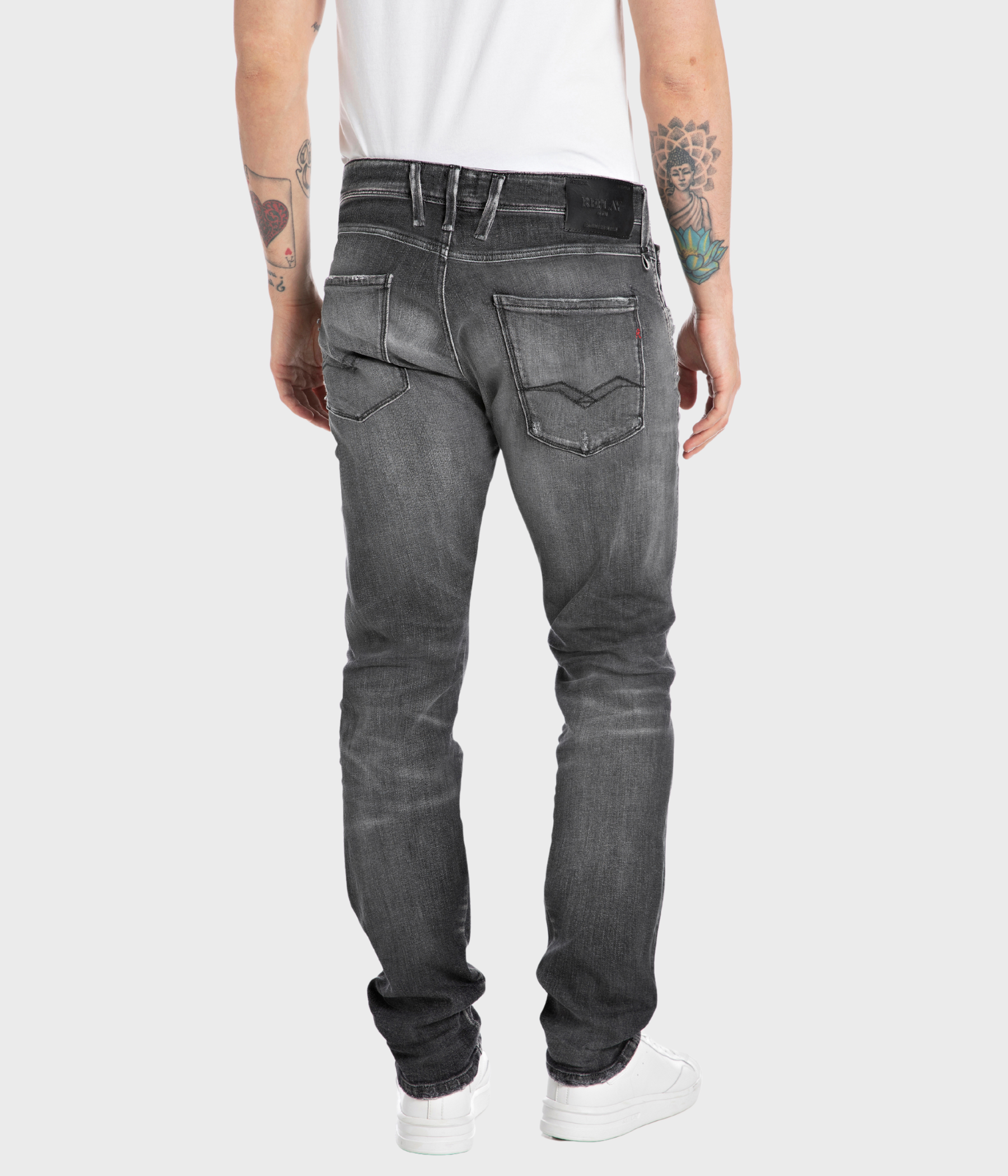Trousers ANBASS (096 MEDIUM GREY Dark wash tone)
