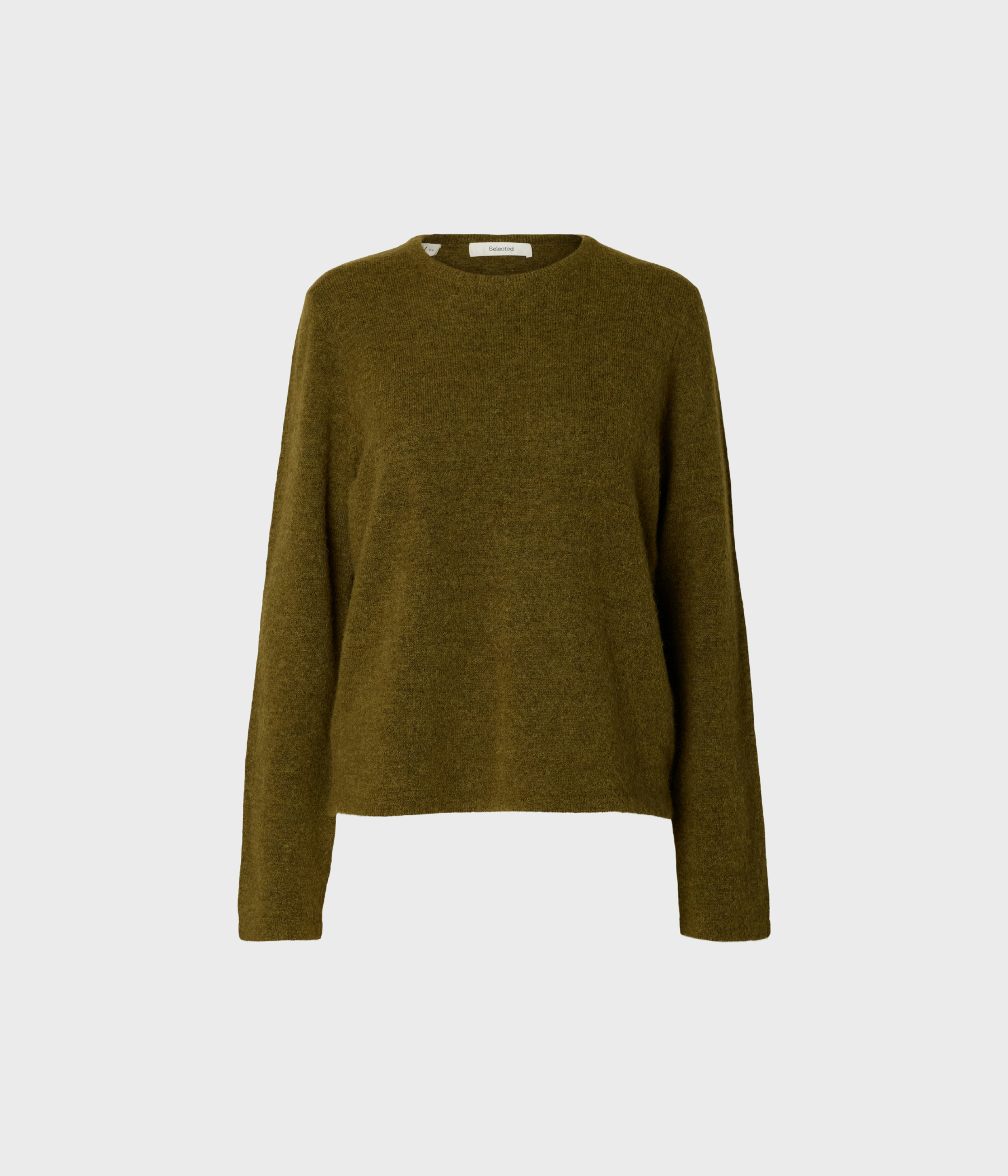 Slwlulu New Ls Knit O-Neck Noos (Fir Green Detail:MELANGE)