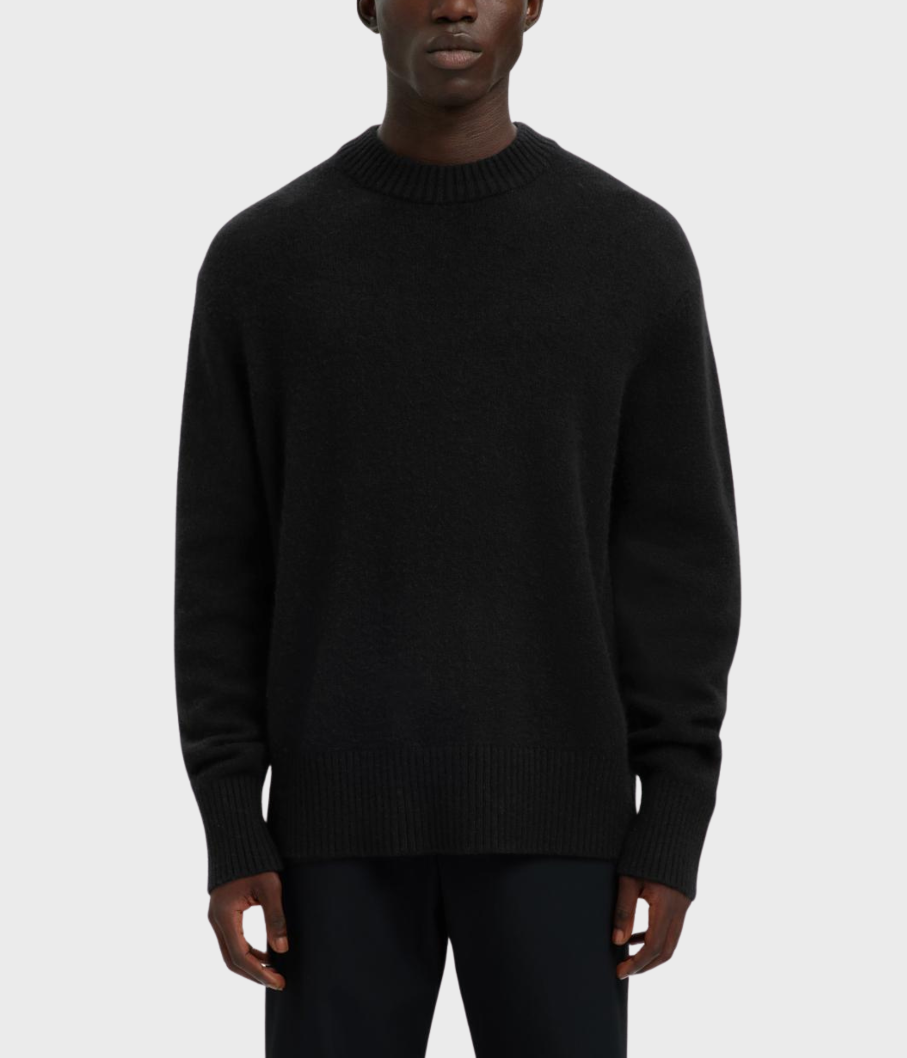 SLHCALLE RELAXED CASHMERE BLEND CREW. (Black)