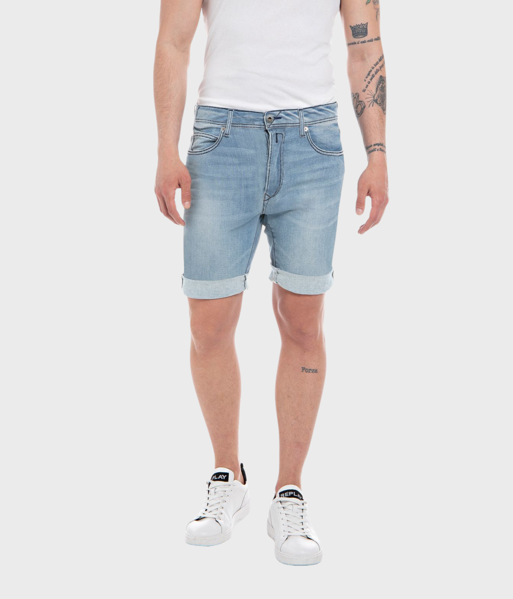 Shorts RBJ.981 SHORT C-Stretch. (010 LIGHT BLUE light wash tone) - D.O. Design Only