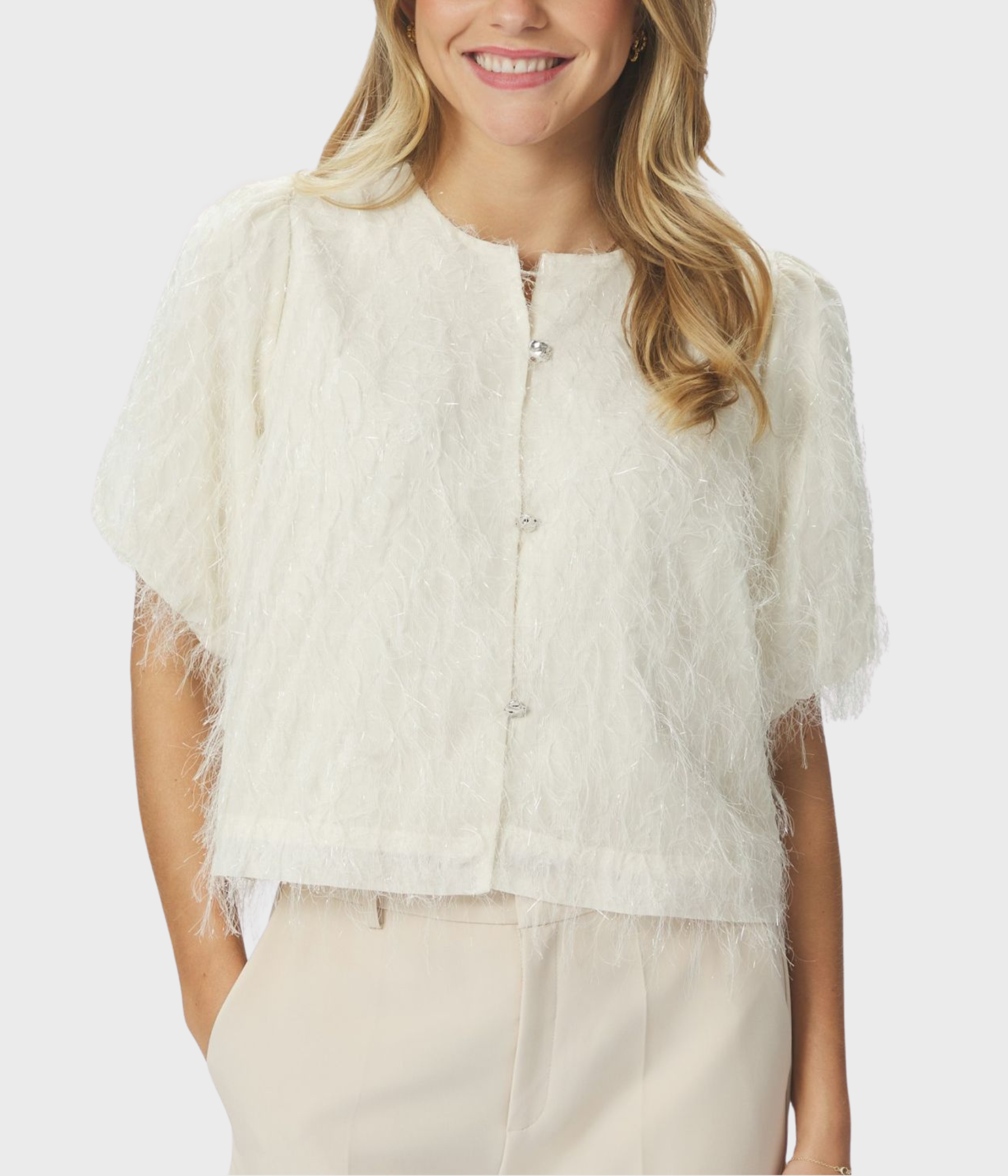 Aisa Frilly Blouse (122 creme) - D.O. Design Only