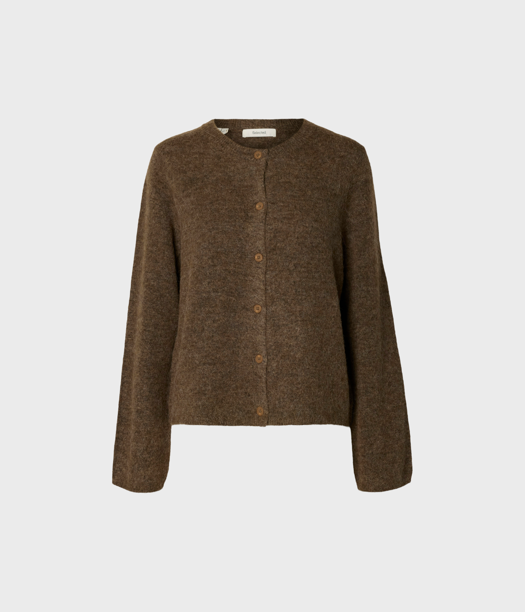 Slflulu New Ls Knit Cardigan Noos. (Dachshund Detail:MELANGE)