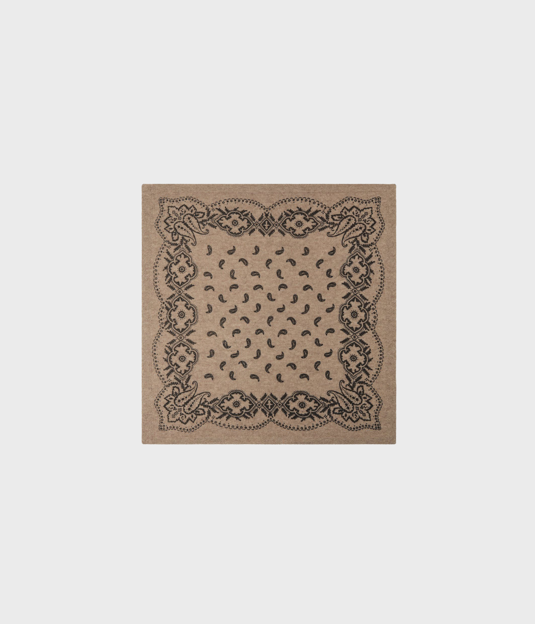 Adelina Paisley Knit Scarf (976 Beige Melange)