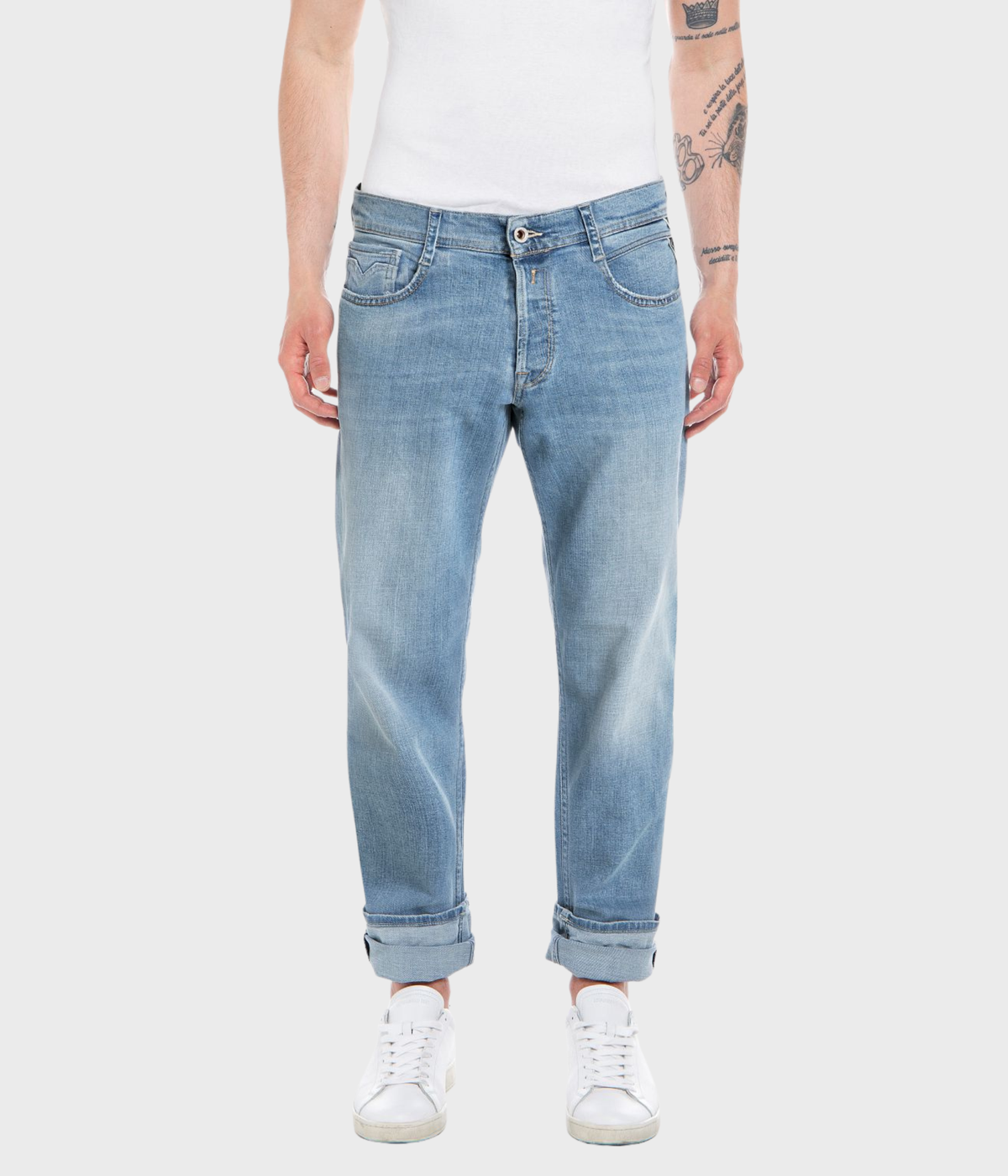Trousers Rocco (C010 LIGHT BLUE light stone wash)