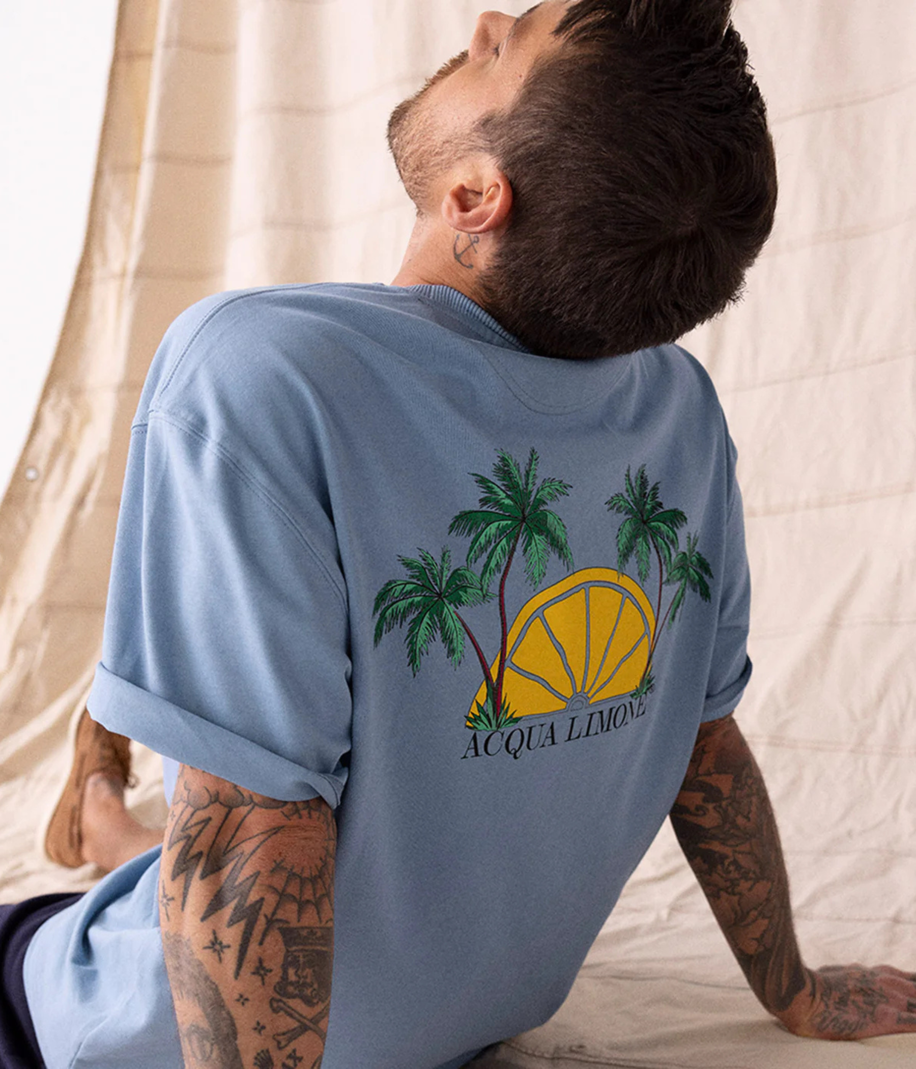 Heavy Tee Palm Tree (550 Corn Blue)