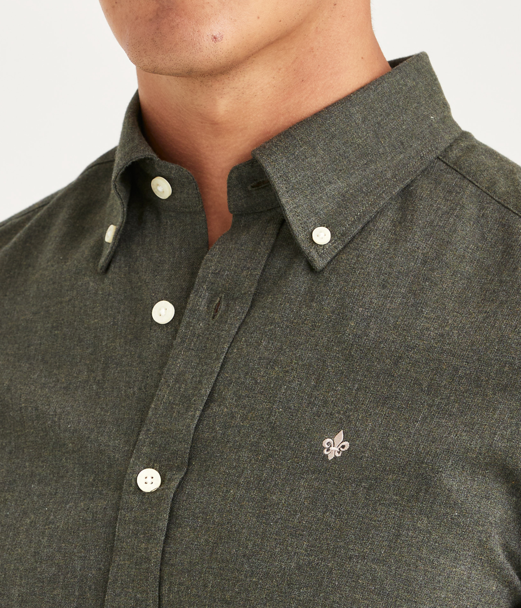 Watts Flannel Shirt-Slim Fit (78 Olive)