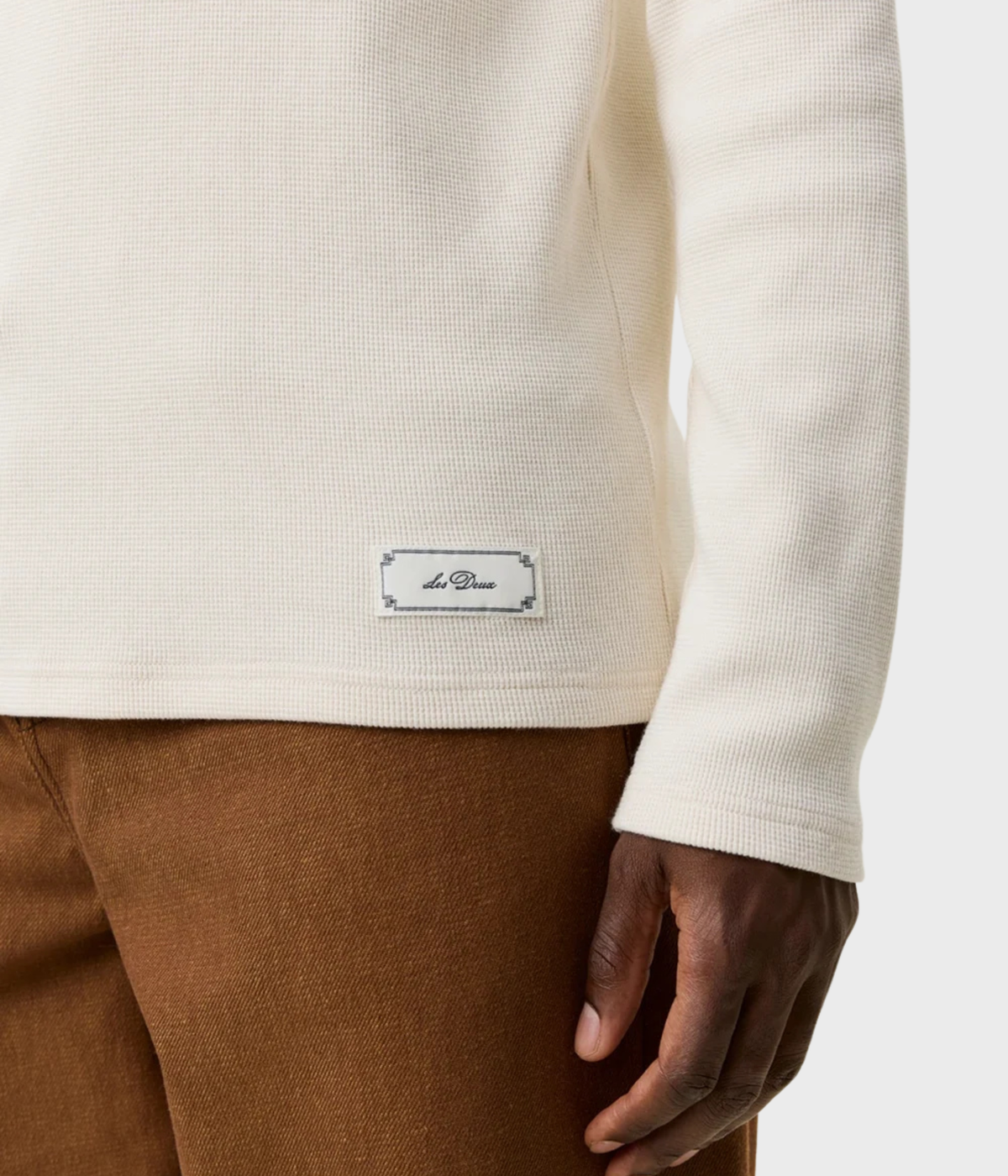 Label Waffle Ls T-Shirt (215 Ivory)