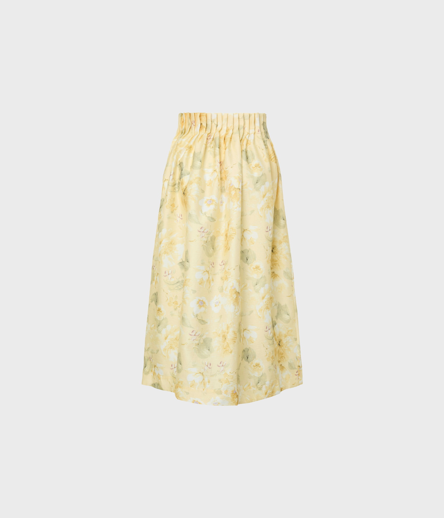 Yaslemon Hw Ankle Skirt (Pale Banana AOP:Lemon print)