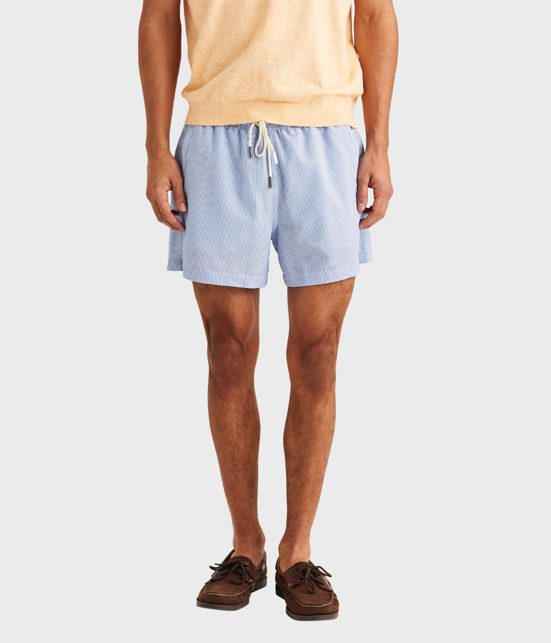 Morris Seersucker Bathing Trunks (54 Light Blue)