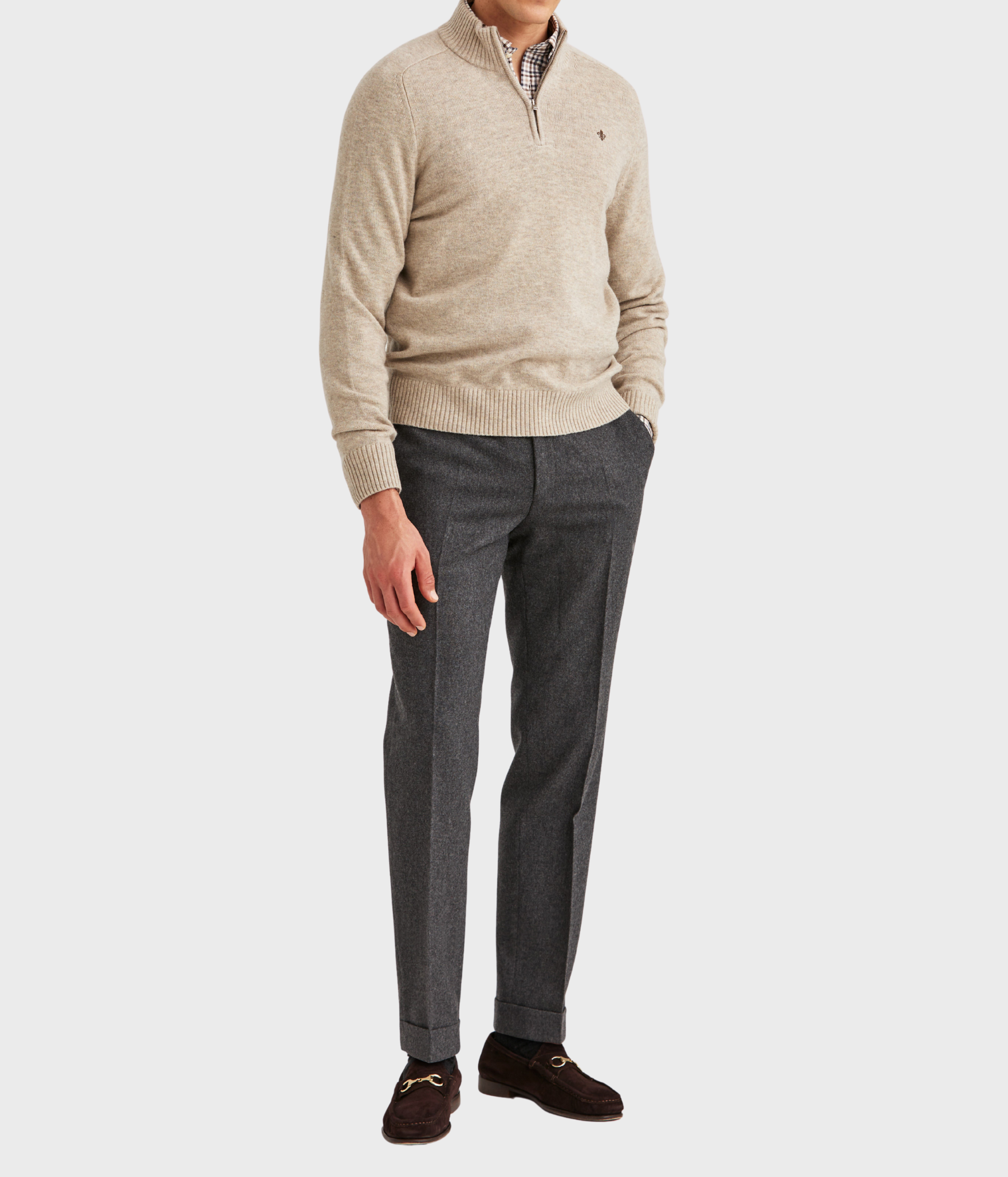 New Hertford Half Zip. (05 Khaki)