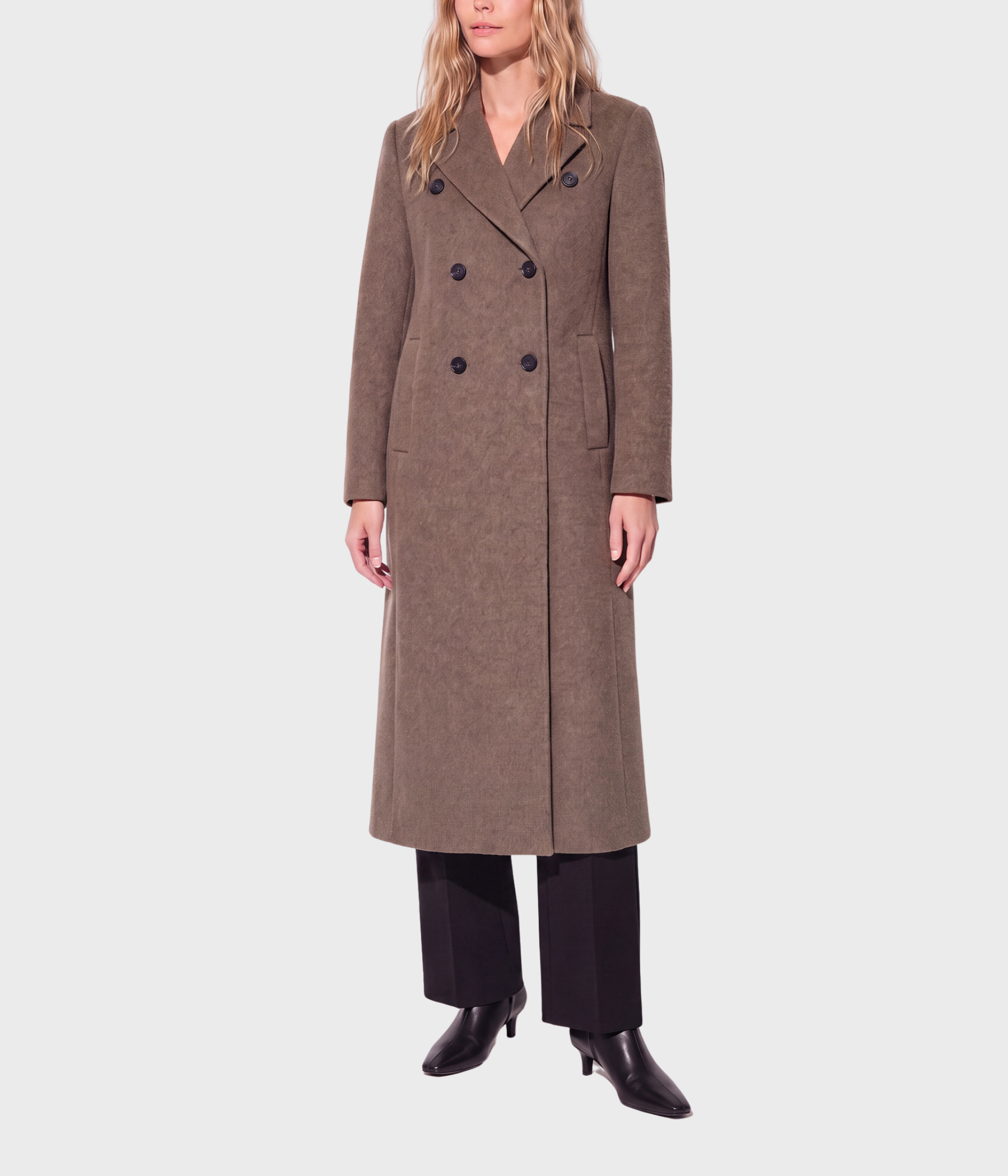 Charlotte Coat (90900Mole Brown Melange)