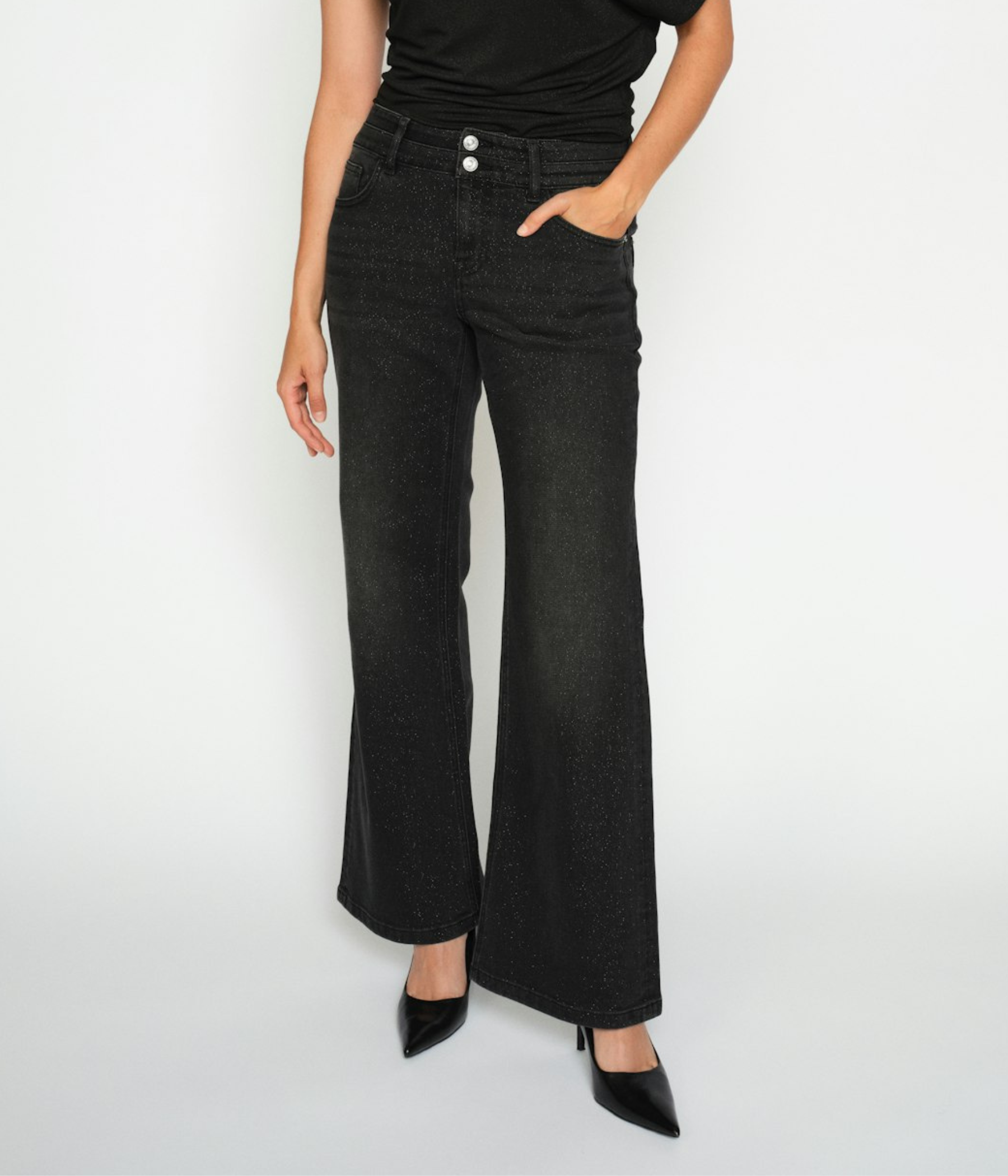 Mmmarlena Shimmer Jeans (801 Black)