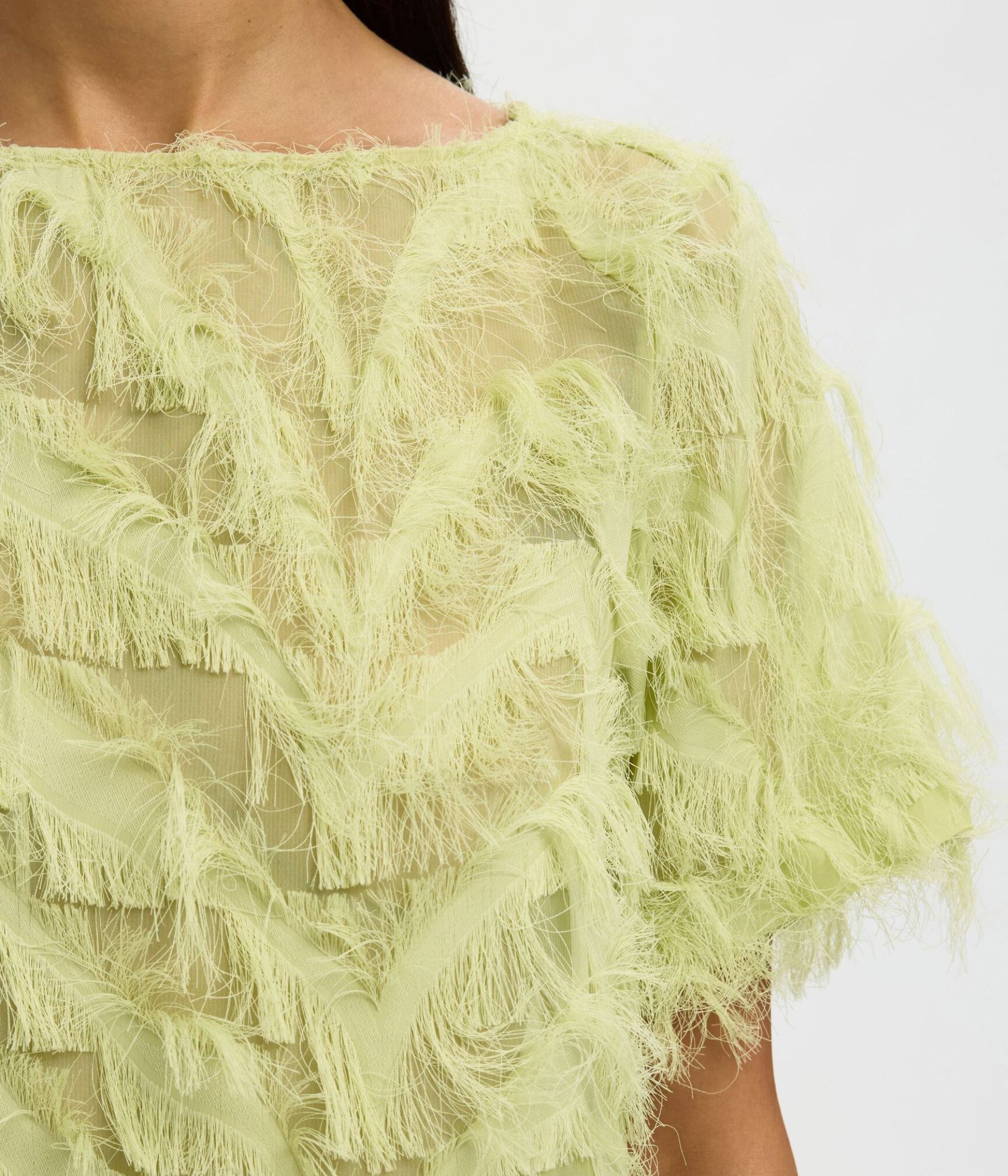 Slfmyline Ss Boat Neck Top B (Lint)
