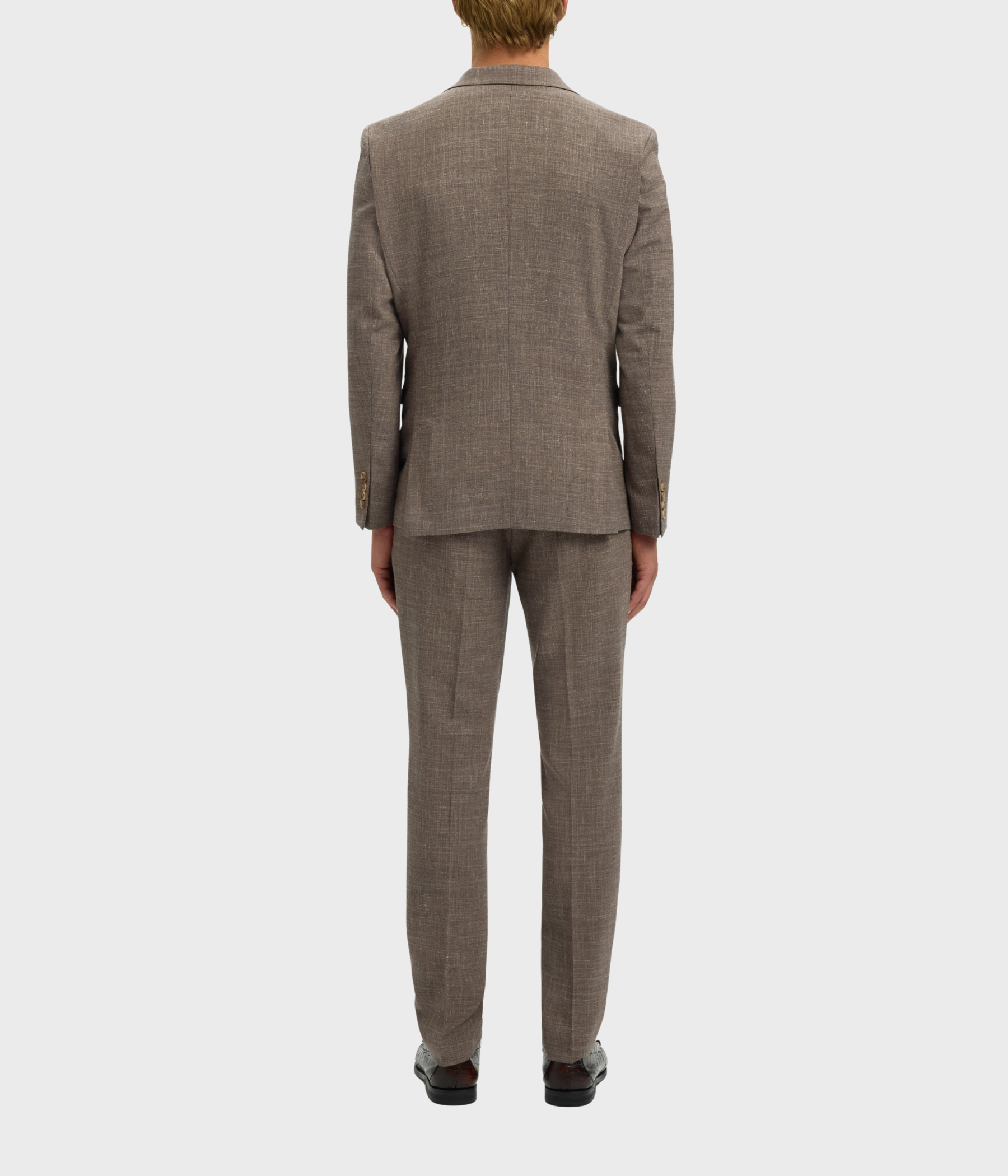 SLHSLIM-OASIS LINEN BLZ NOOS. (Dark Sand Melange)