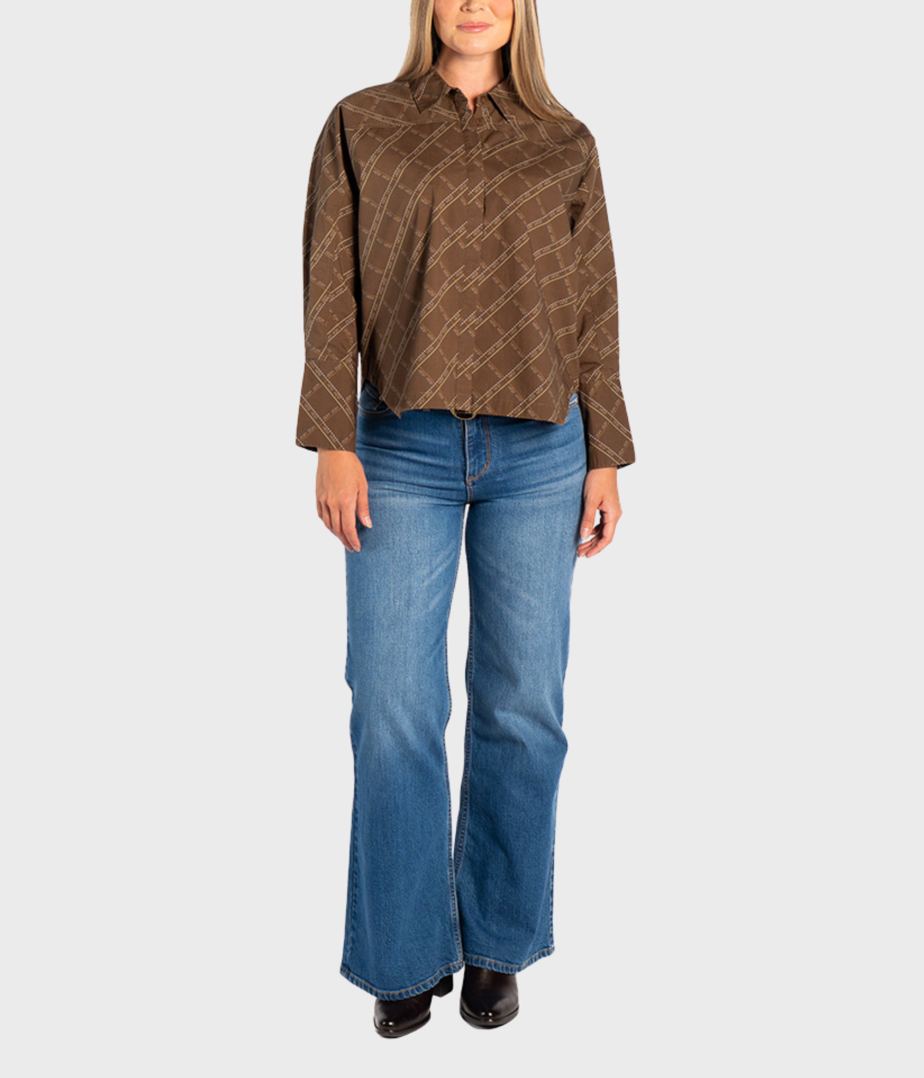 Senna Printed Shirt (6002 Dark Earth)