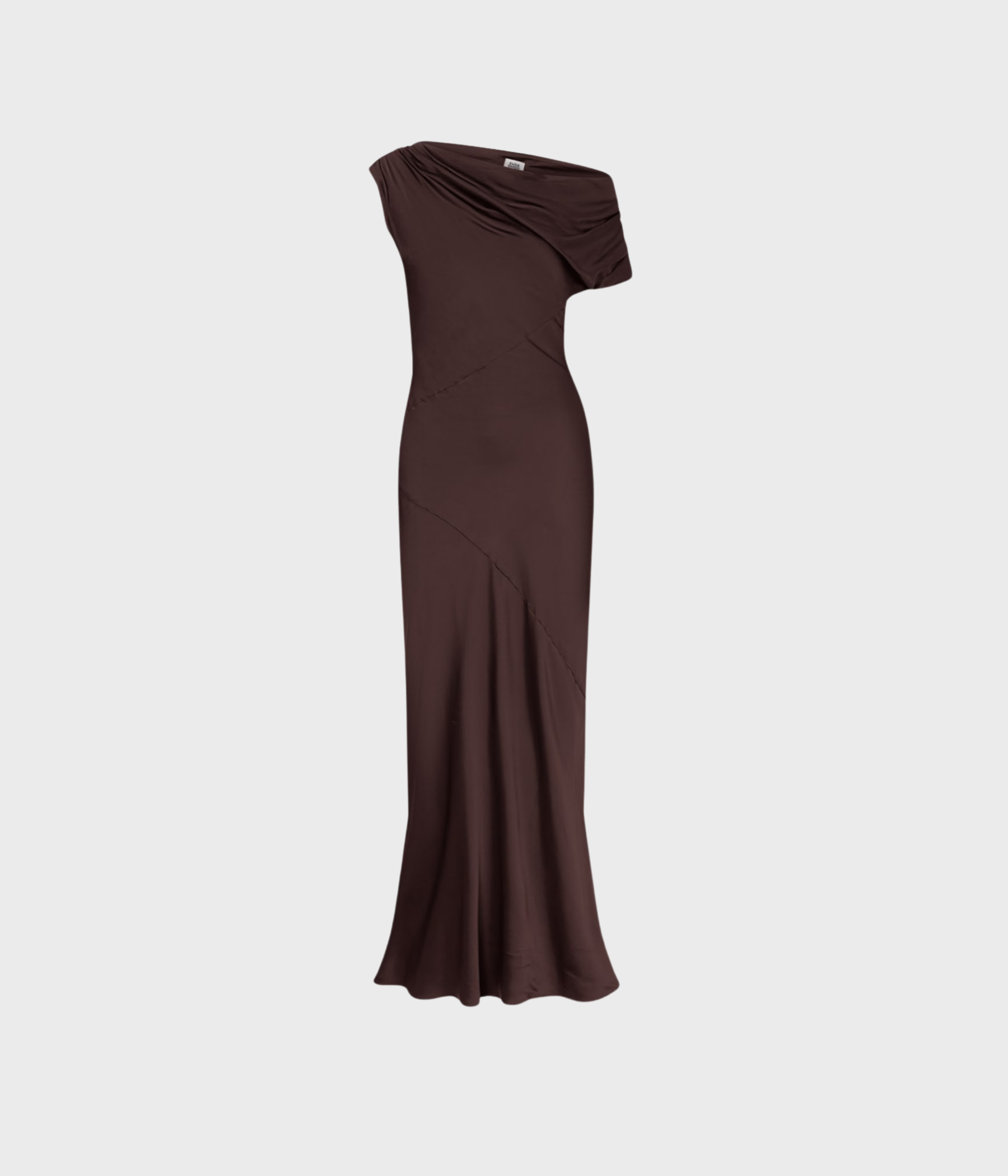 Vanessa Satin Dress (MOCHA BROWN)