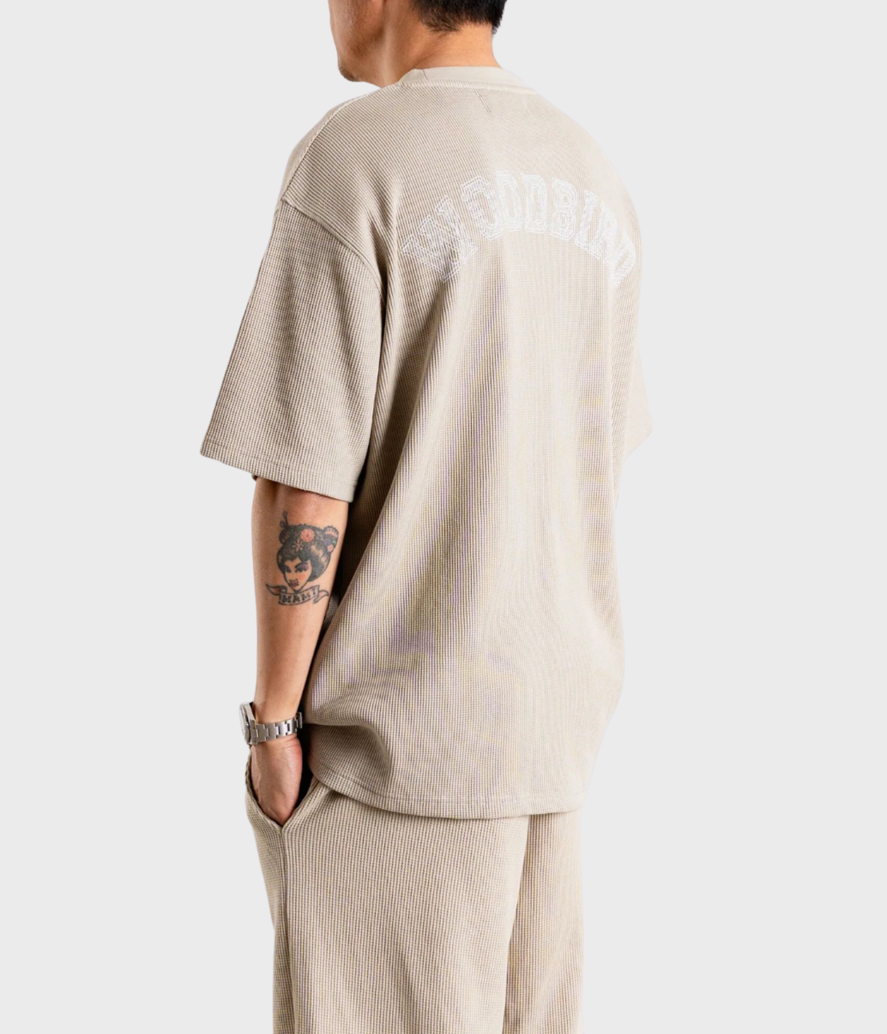 Wbbaine Waffel Tee (Taupe Brown)