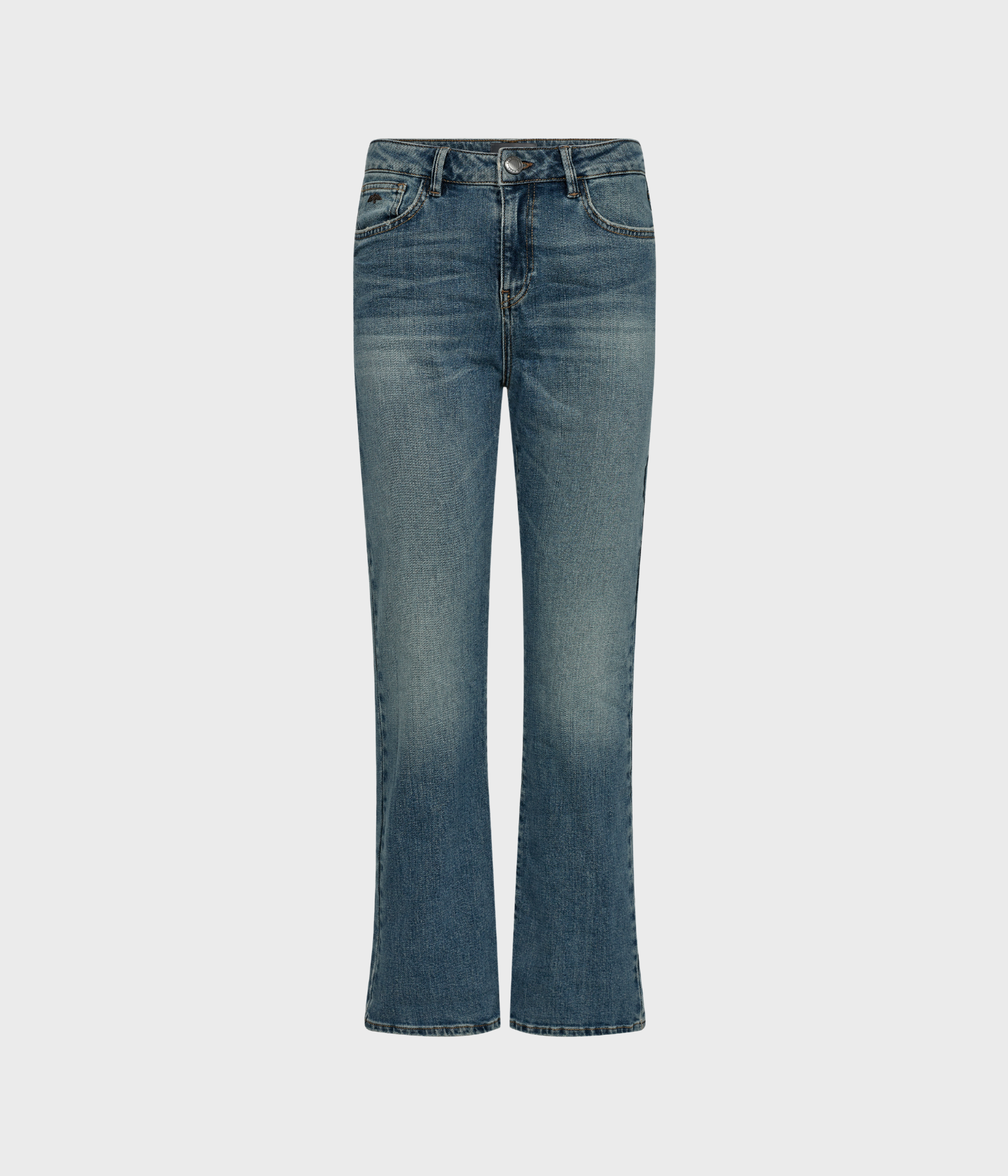 Ankellånga mellanblå jeans