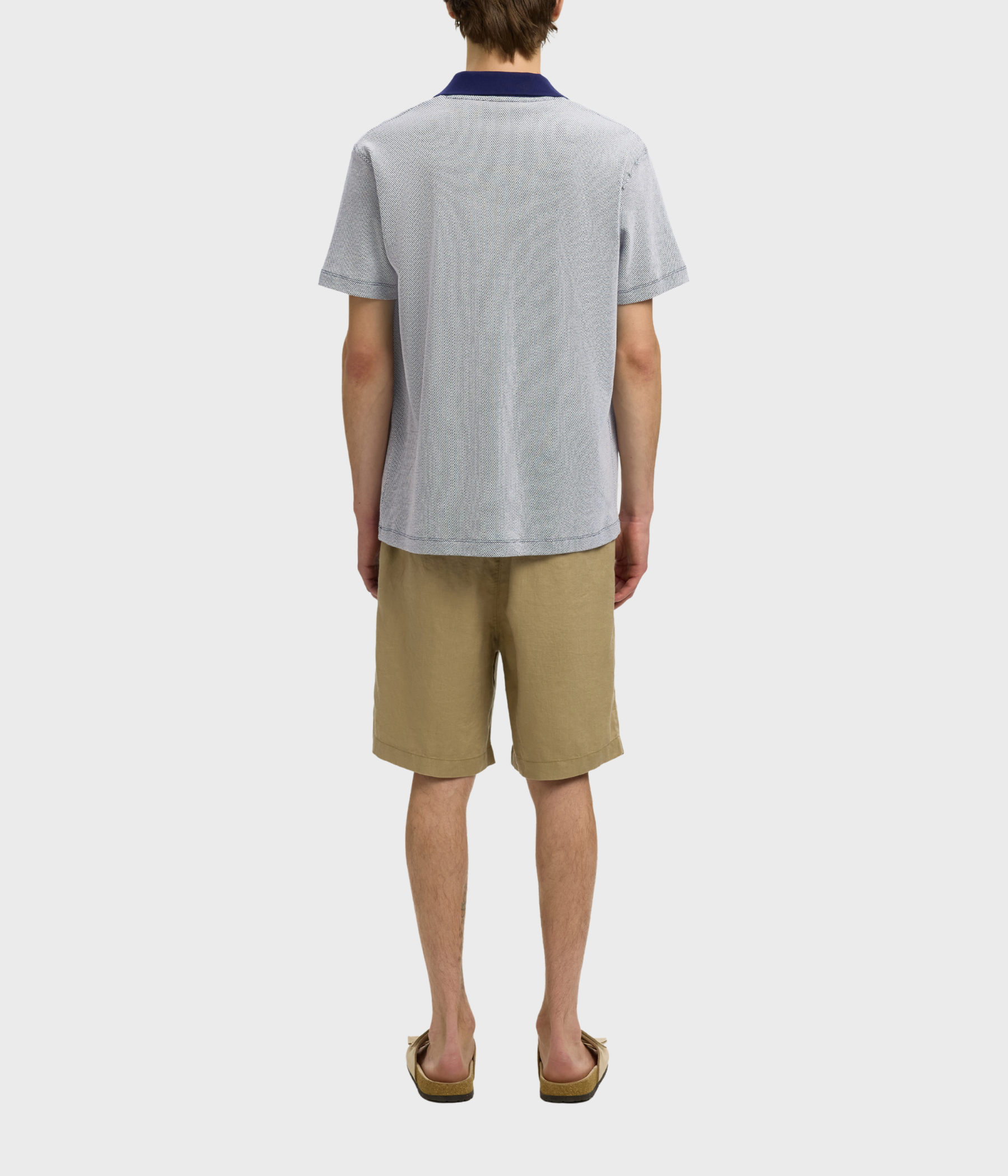 Slhkai Ss Polo (Ocean Cavern Stripes:Egret)