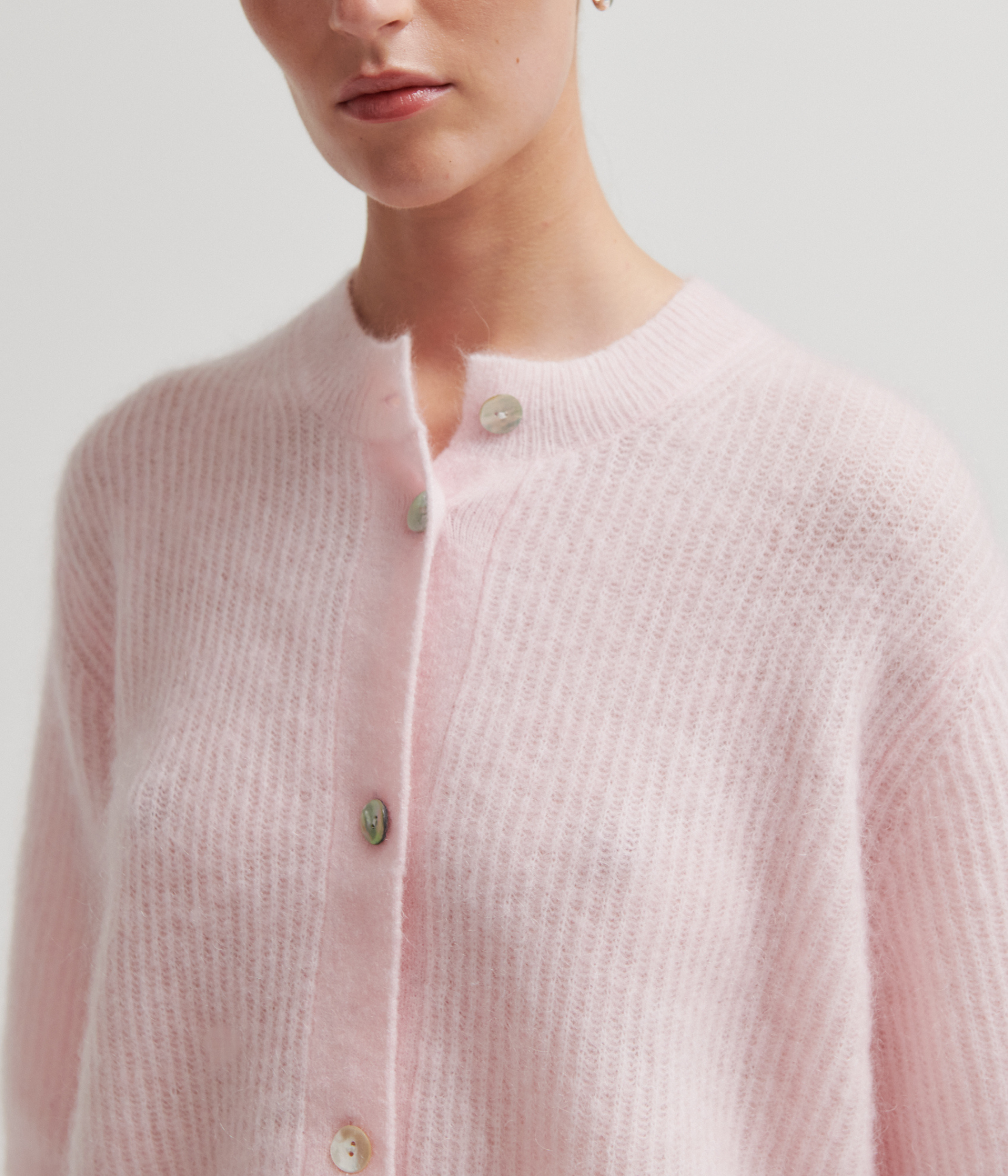 Andrea Knit Rib Cardigan. (9413 Crystal Pink) - D.O. Design Only