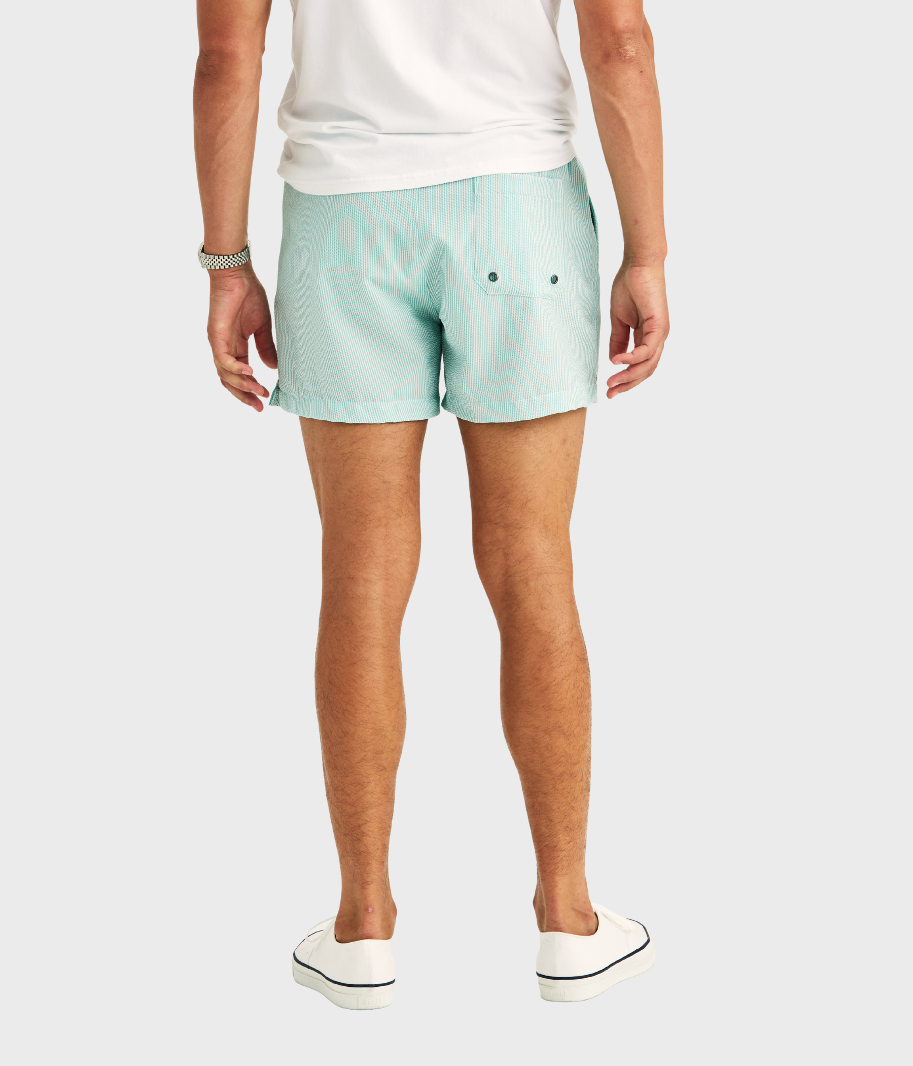 Morris Seersucker Bathing Trunks (71 Green)