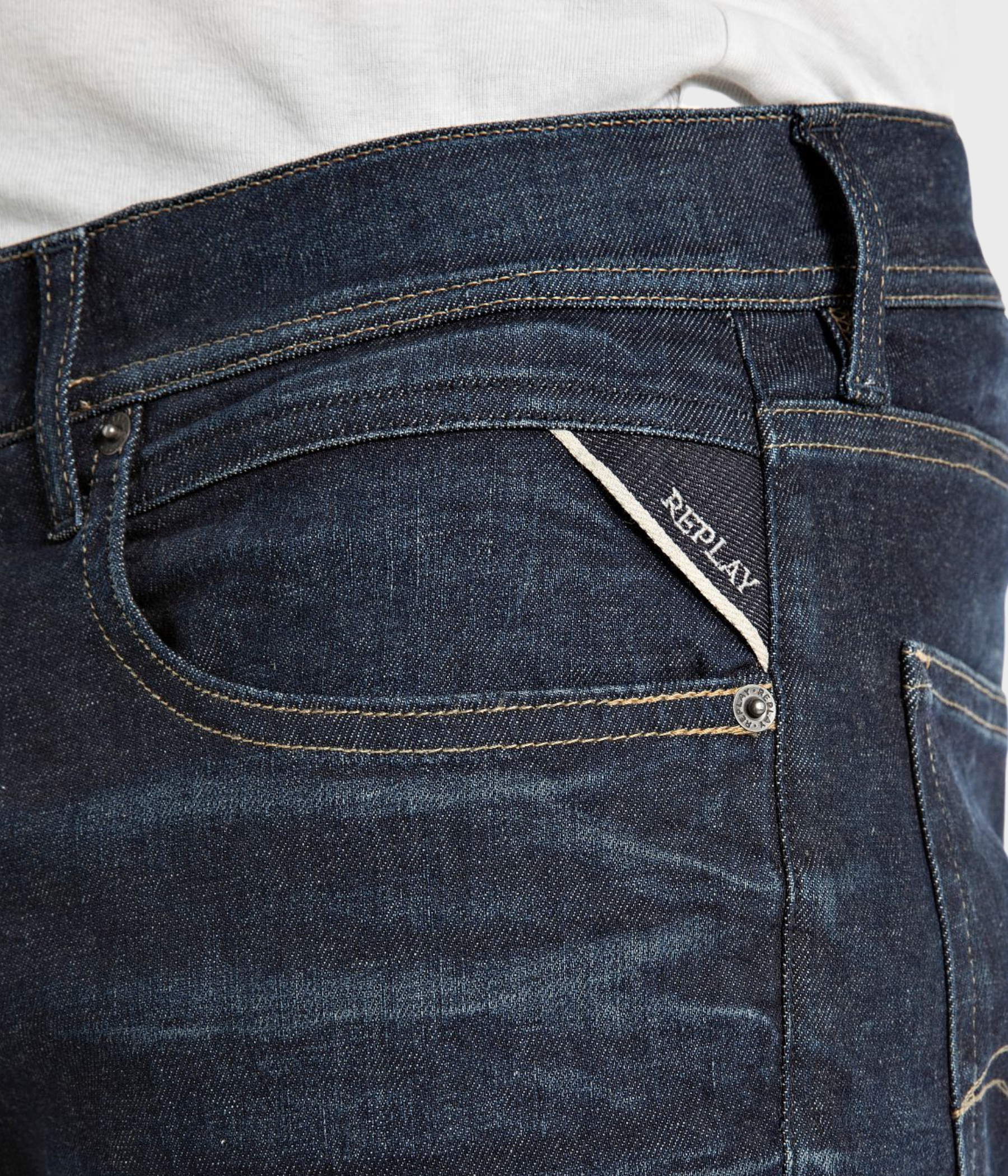 Trousers GROVER Hyperflex Dust. (007 DARK BLUE Dark wash tone)