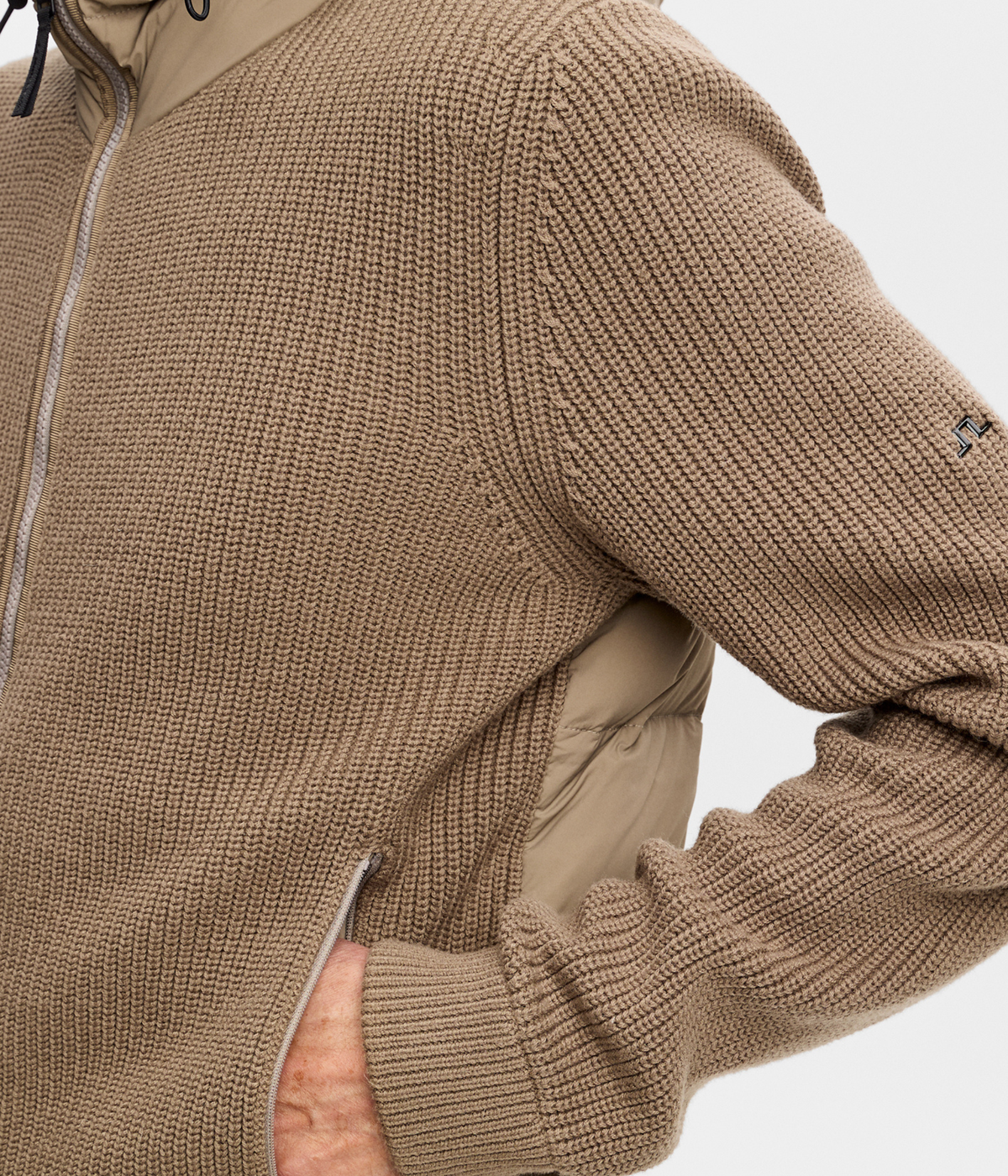 Dorin Knit Hood Hybrid Jacket (U144 Brindle)