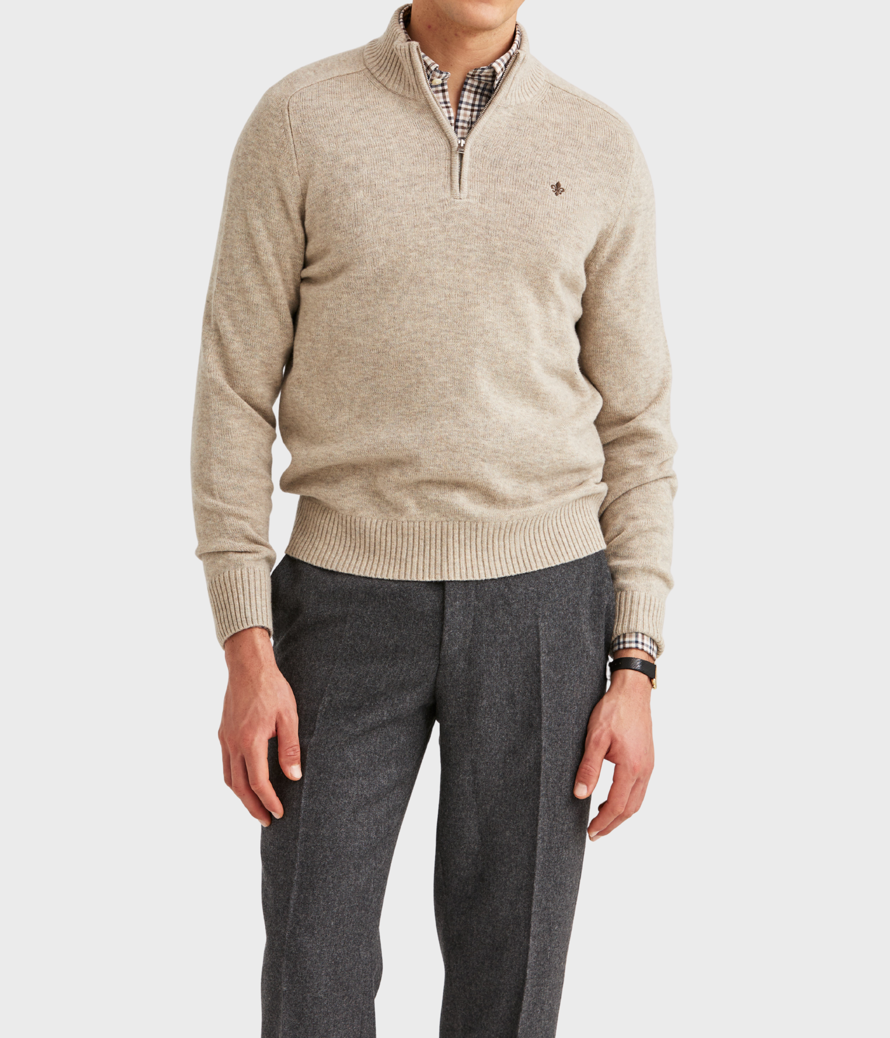 New Hertford Half Zip. (05 Khaki)
