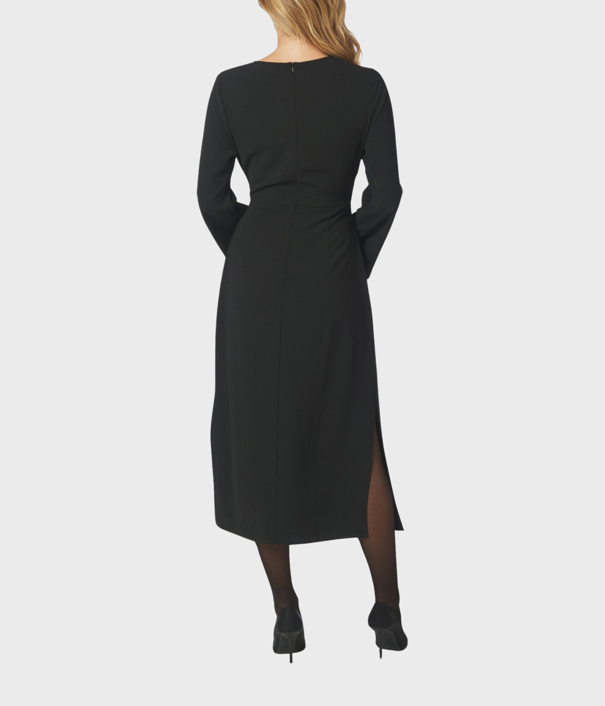 Emmely Drape Dress (100 Black)