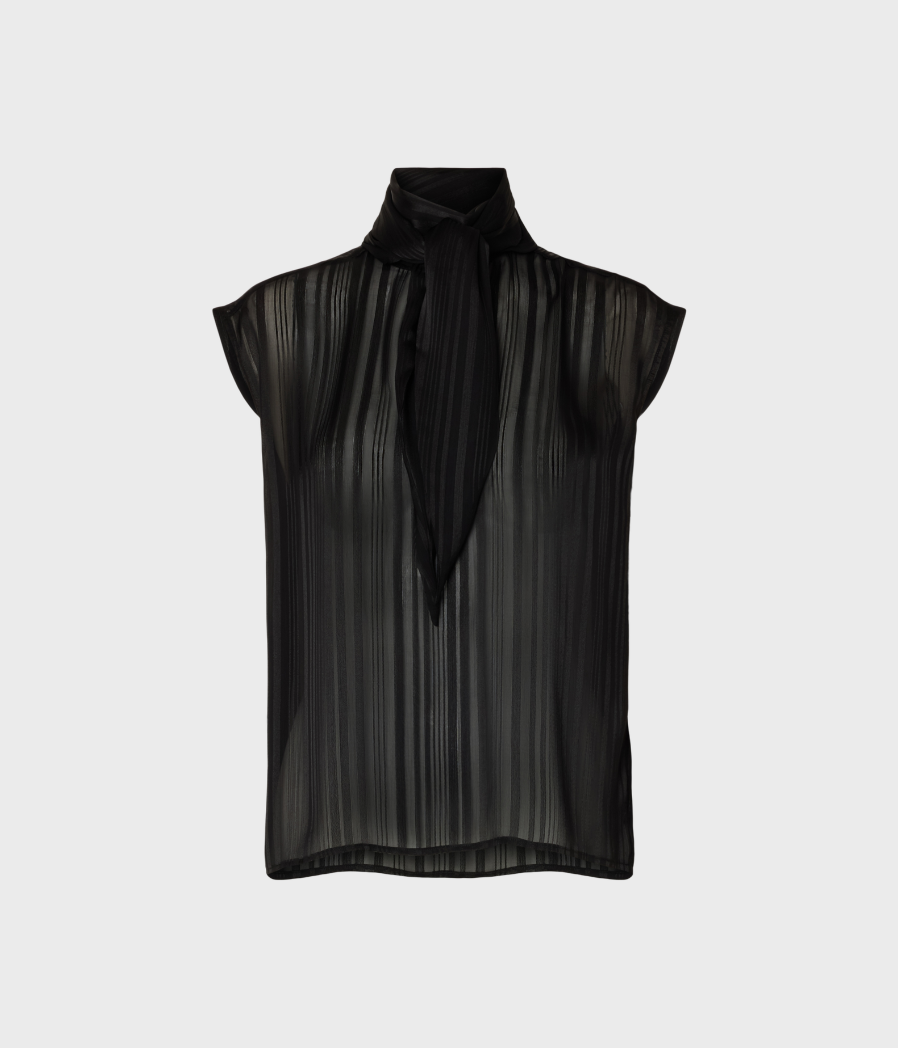 SLFMARGRETHE SL TIE TOP EX. (Black)