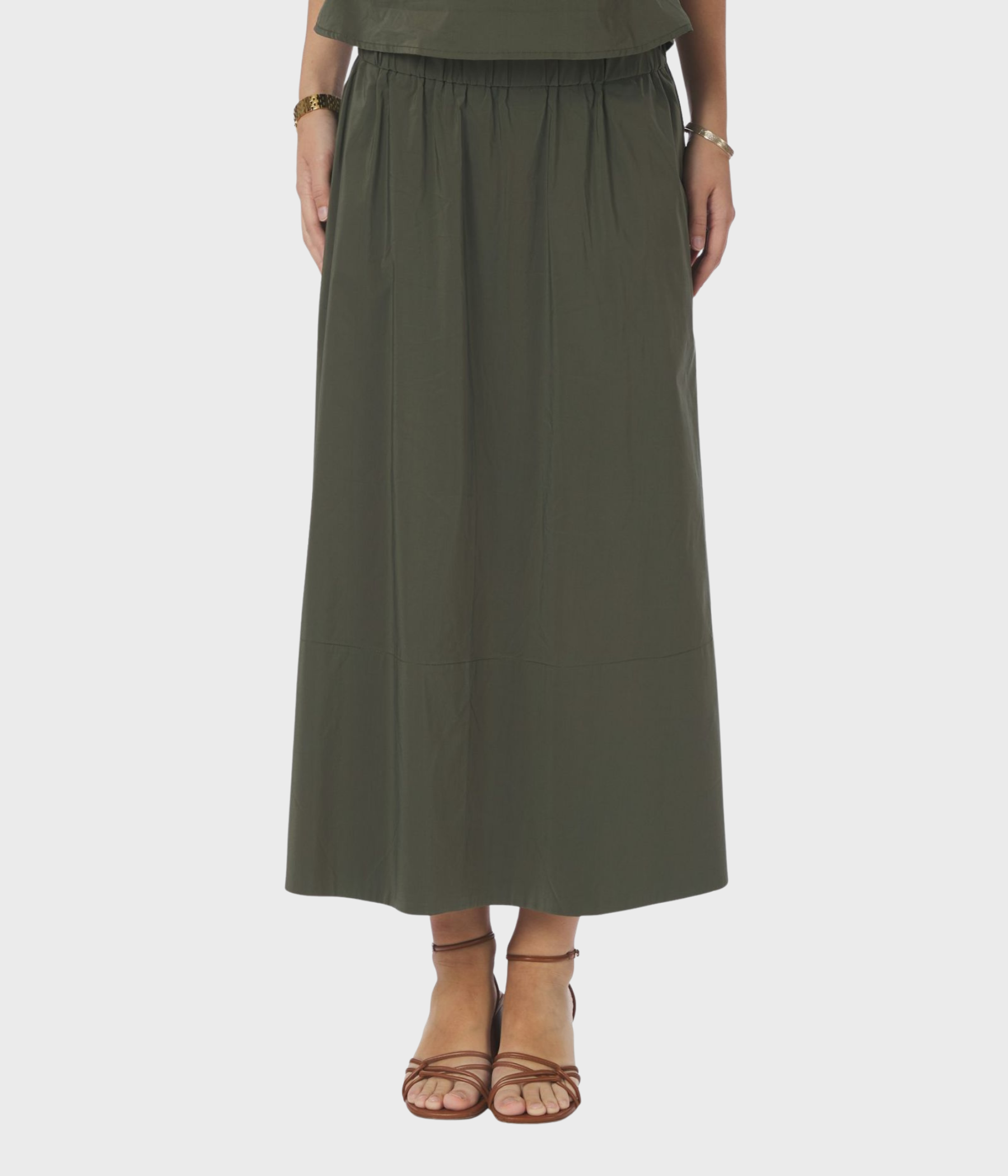 Yara Poplin Skirt. (151 Army)