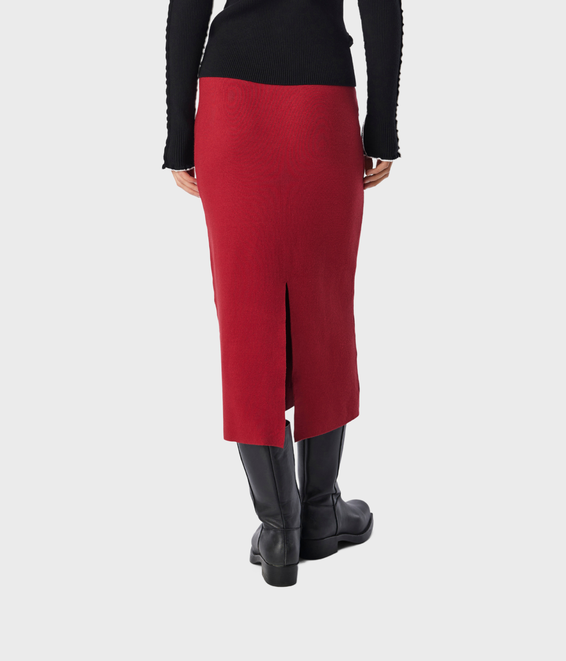 OBJREYNARD HW KNIT SKIRT E AW Noos. (Red Dahlia Detail:Col)
