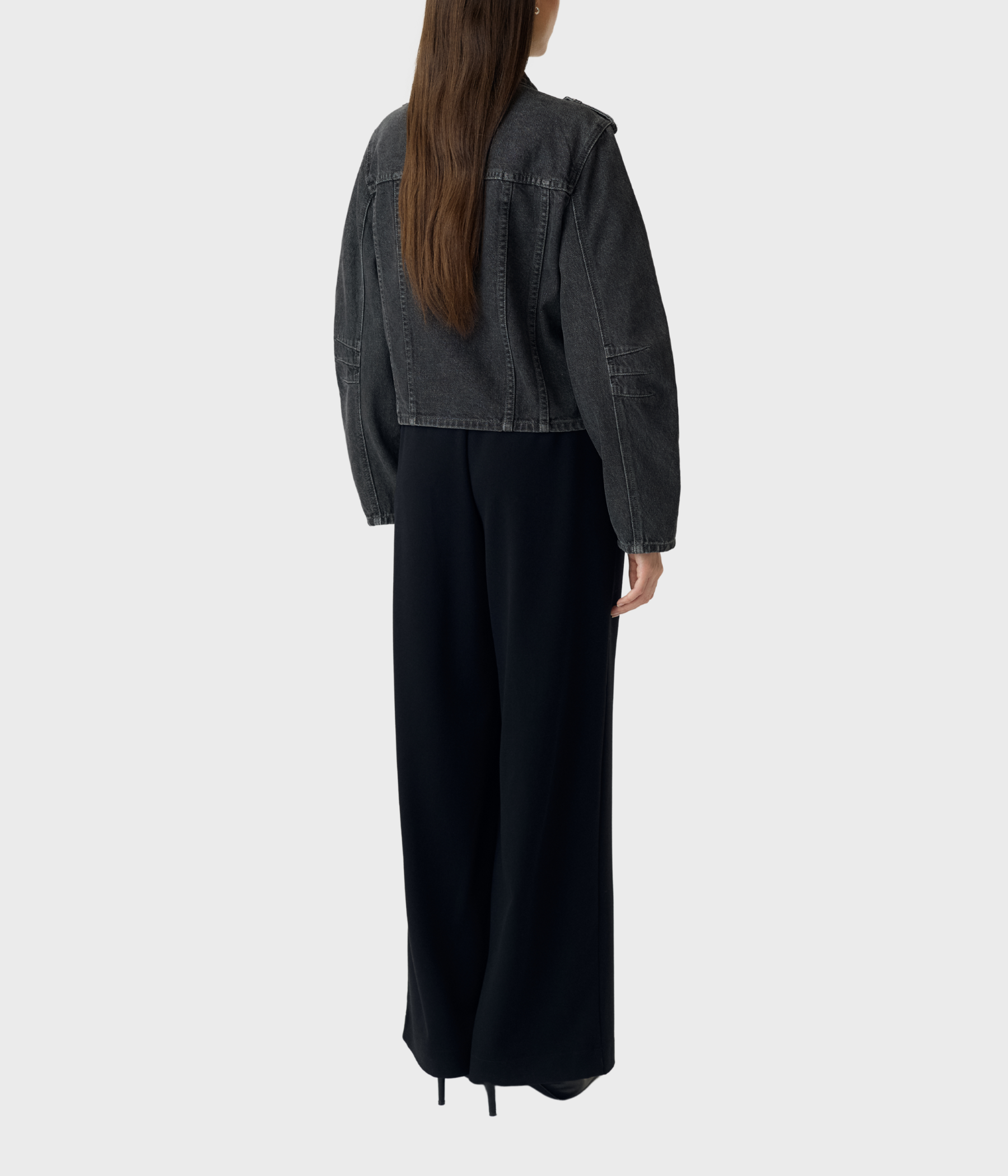 Yassky Ls Denim Jacket - Story (Dark Grey Denim)