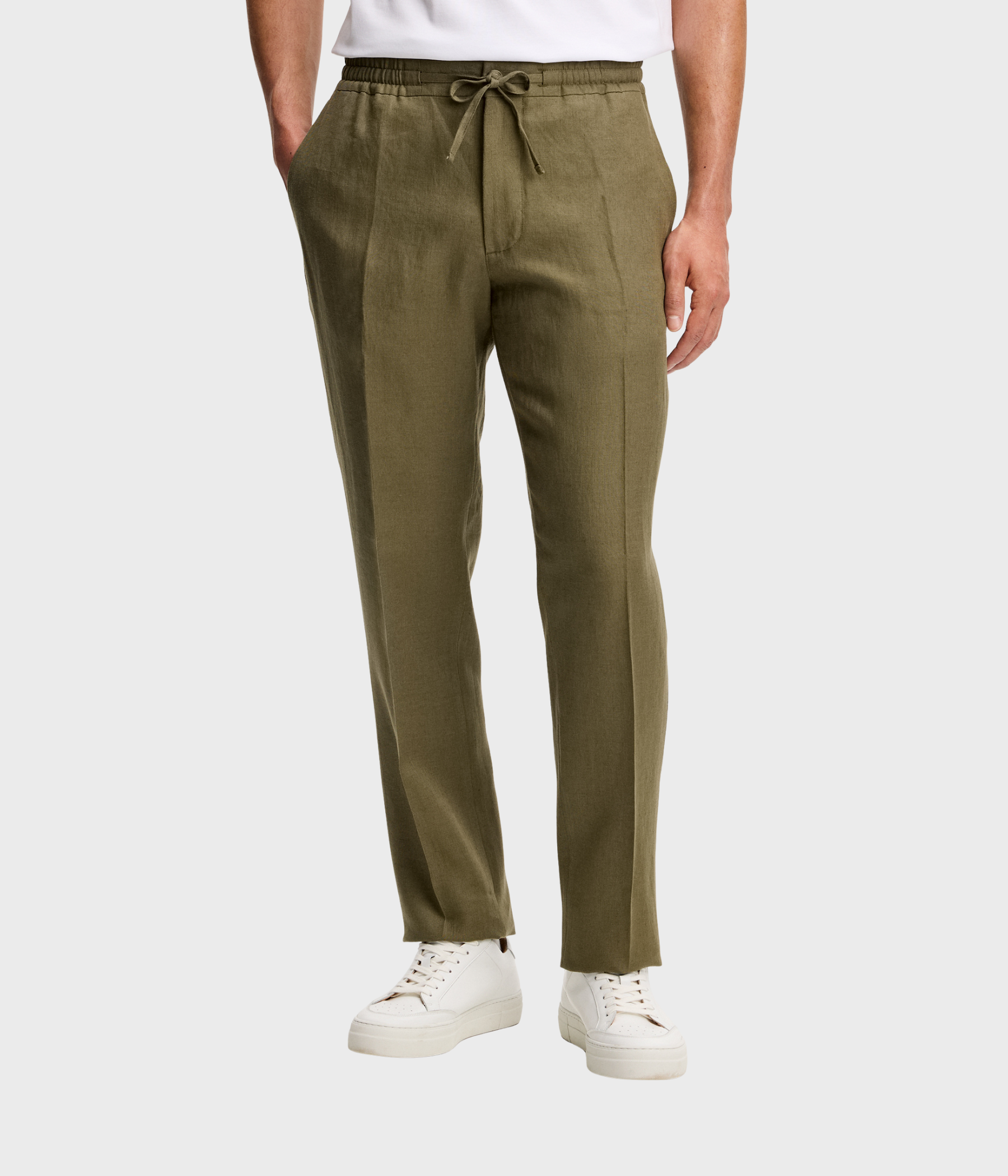 Soren Drape Linen Pants (E327 Kalamata) - D.O. Design Only