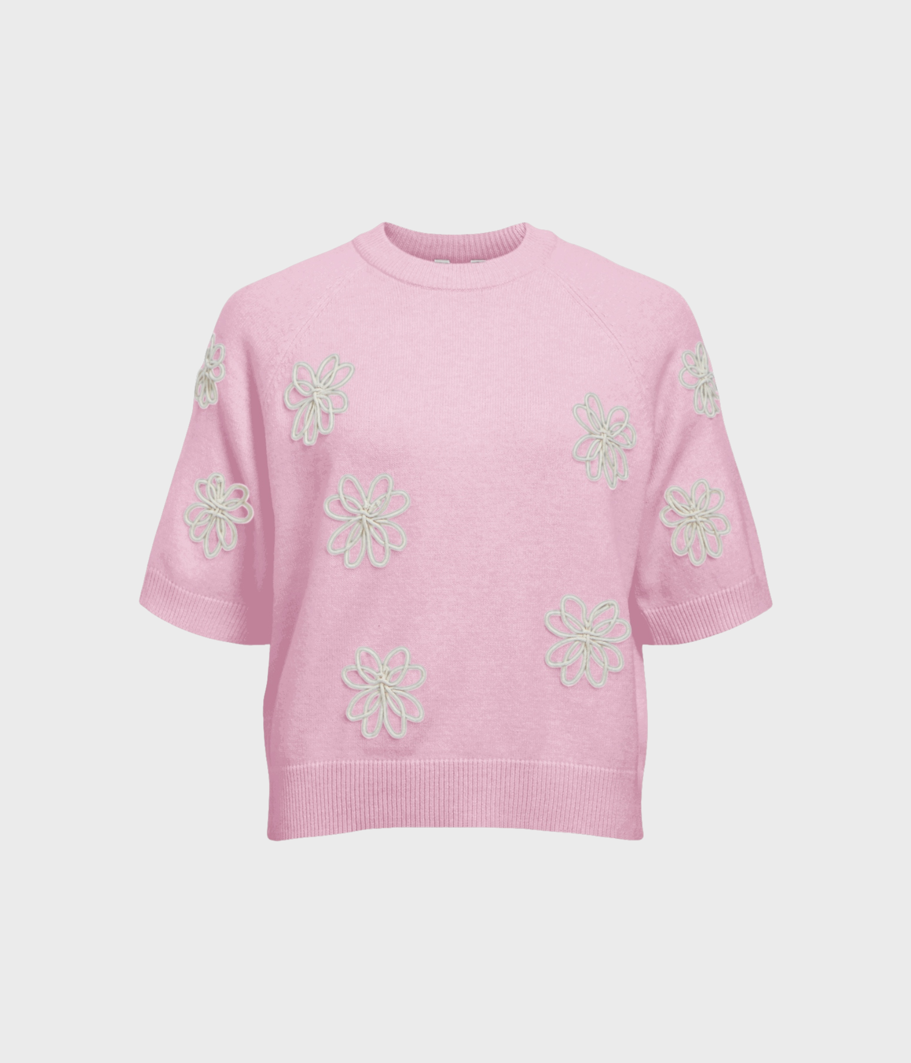 OBJLANEY RUBIN SS PULLOVER E DIV Noos (Pink Frosting Detail:Sandshell new small)