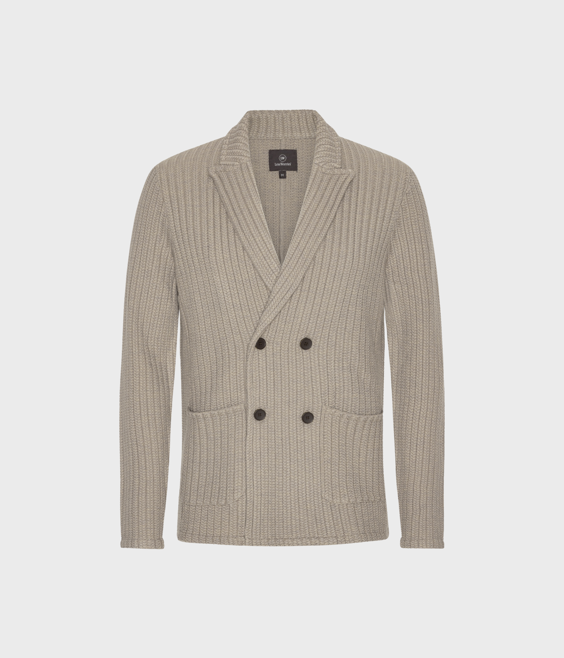Merino Cable Blazer. (Taupe)