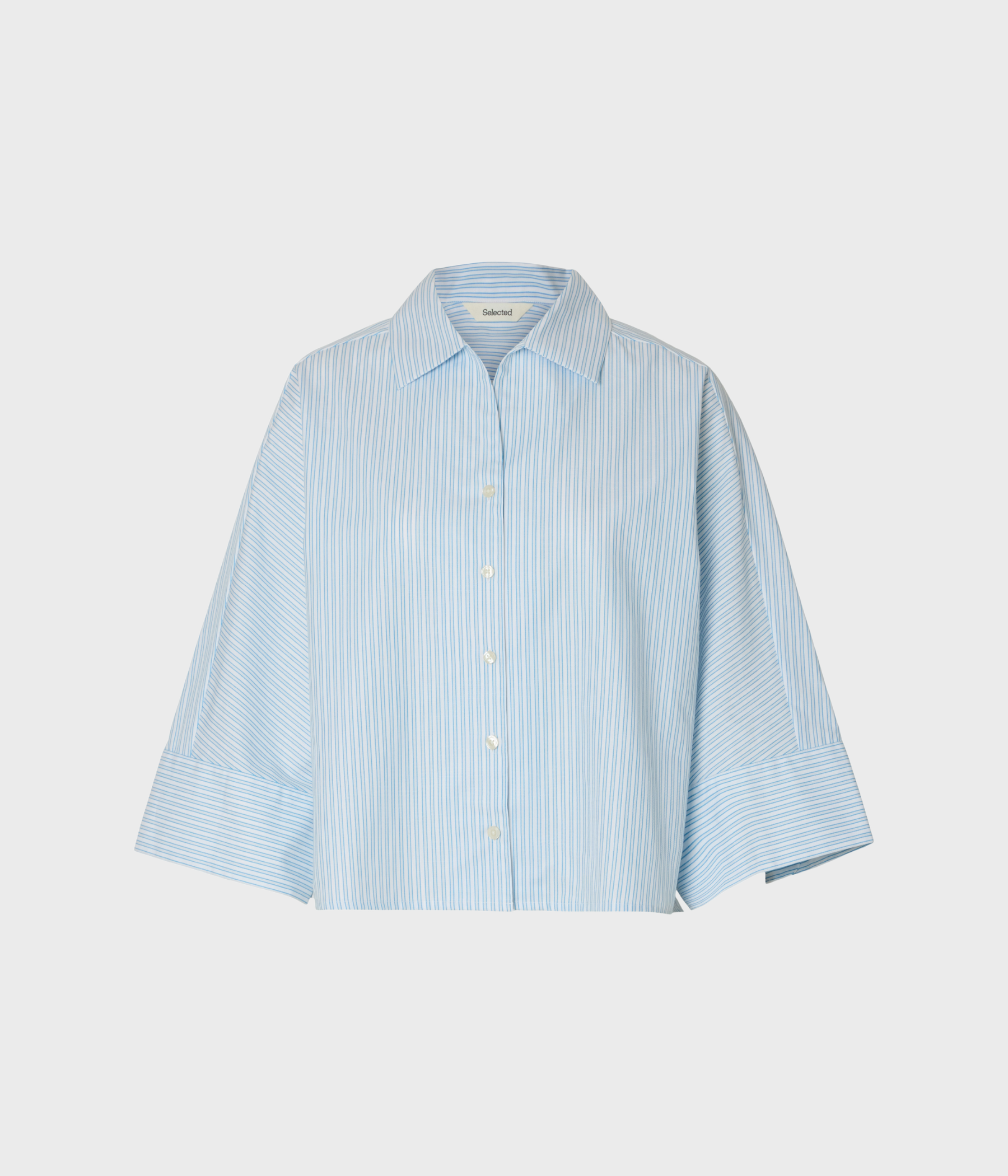 SLFESTER OVERSIZE 3/4 SHIRT B (Malibu Blue Stripes:STRIPE) - D.O. Design Only