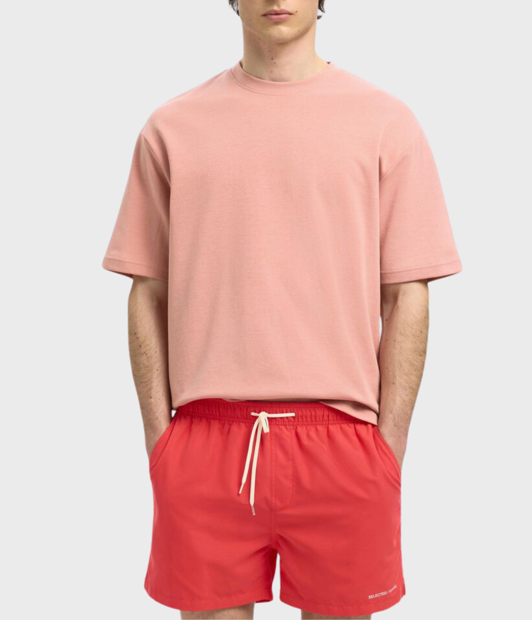SLHLOOSEOSCAR SS O-NECK TEE NOOS (Rose Tan)