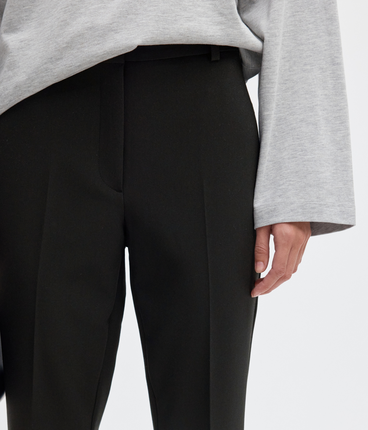 Slfrita Mw Slim Flared Pant Fd. (Black)