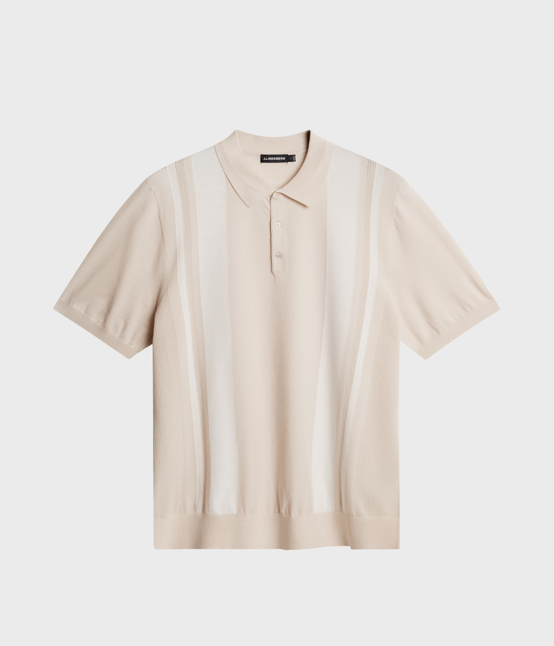 Reymond Stripe Knit Polo (U029 Moonbeam)