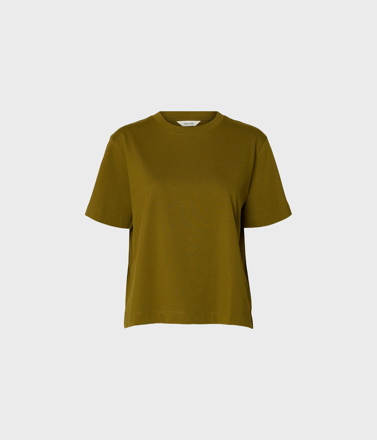 Slfessential Ss Boxy Tee Noos. (FIR GREEN)