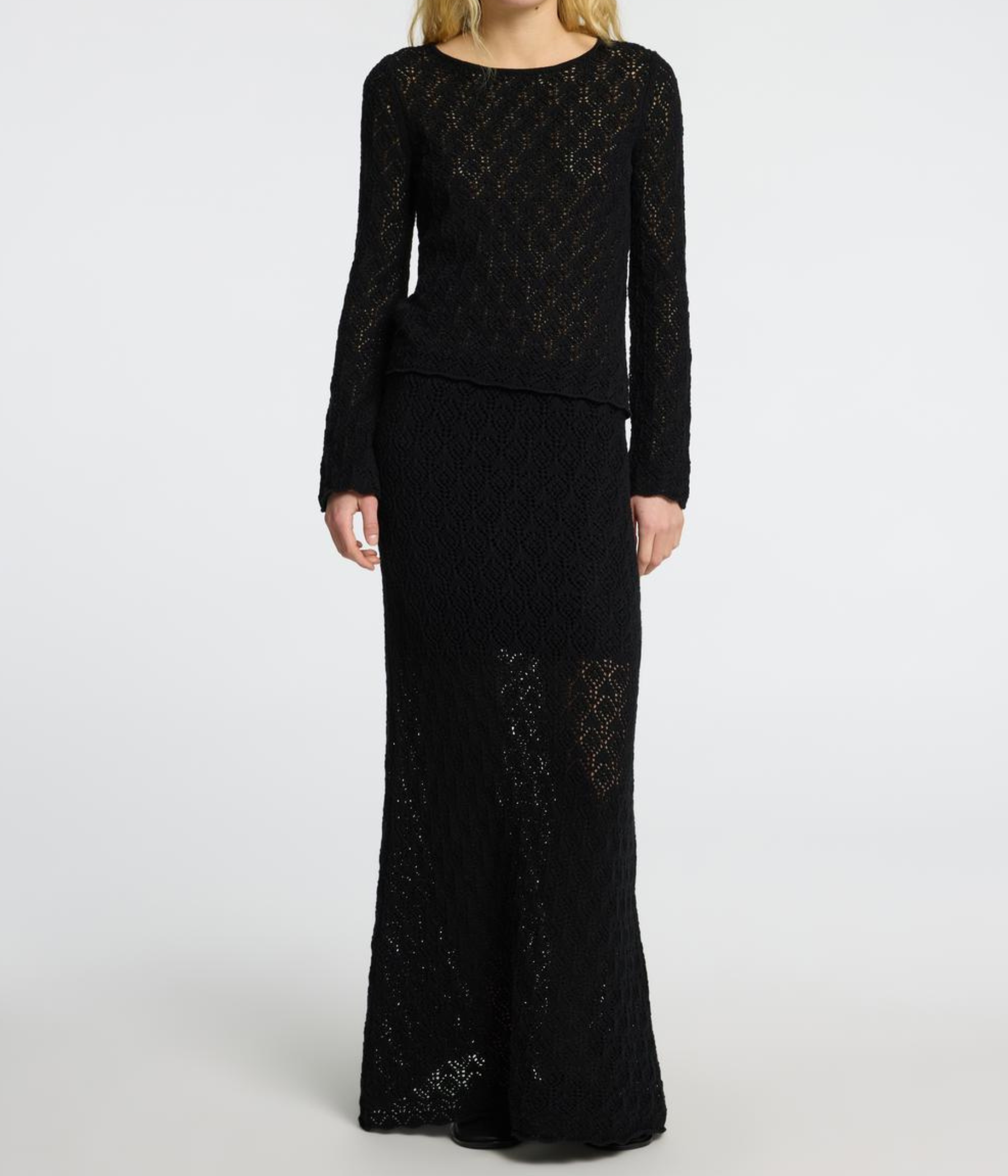 SLFNIVA HW KNIT SKIRT (Black)