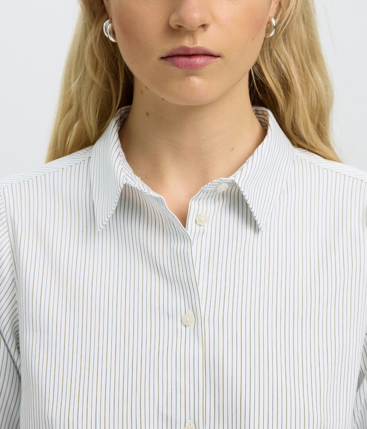 Slwromie Ls Relaxed Shirt (Avocado Oil Stripes:STRIPE)